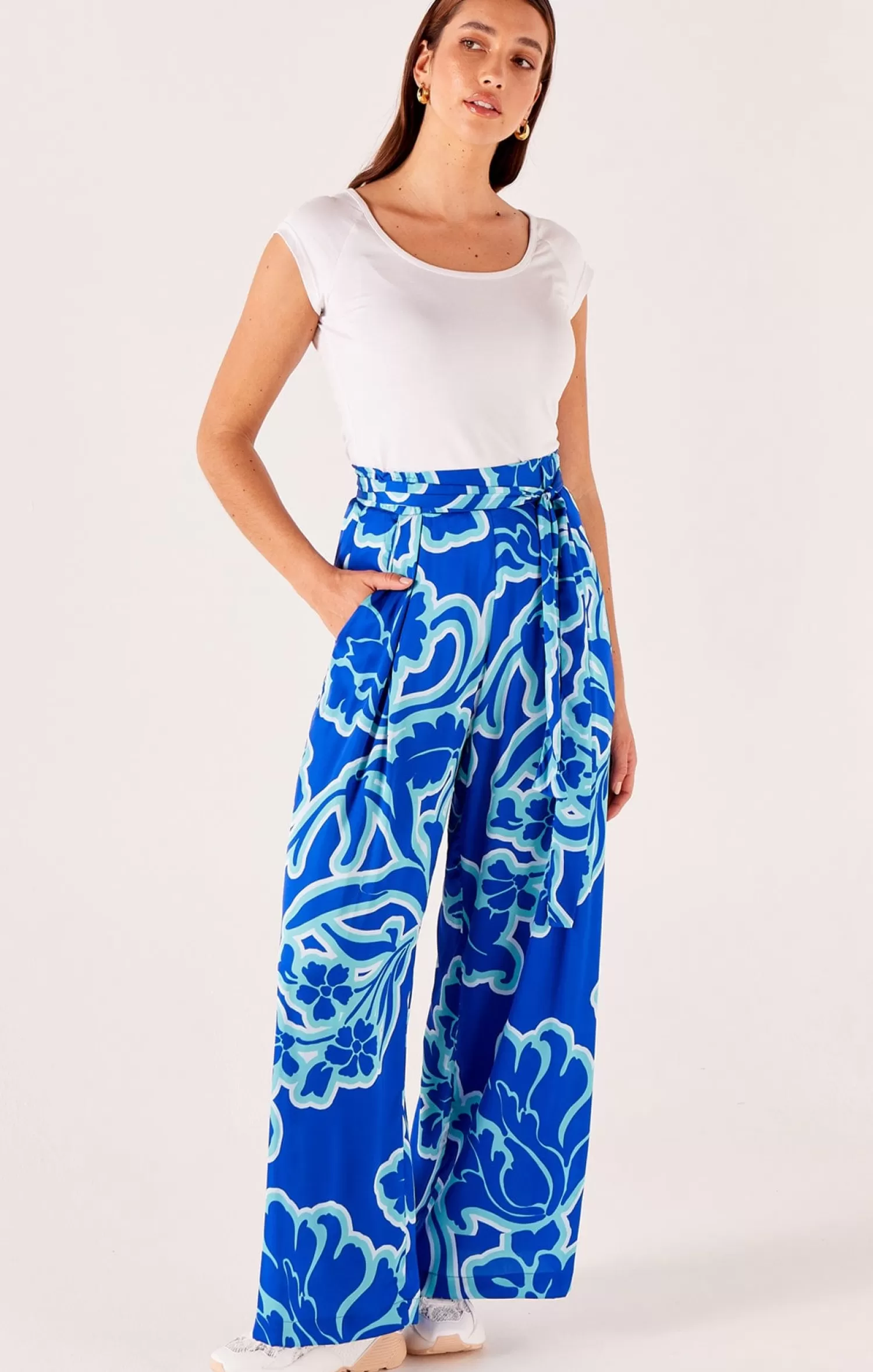 SACHA DRAKE AZURE PALAZZO PANT