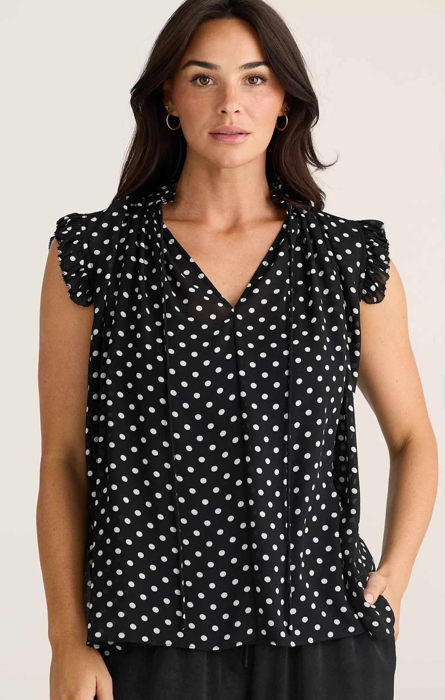 Brave and True BROADWAY TOP IN POLKA DOT