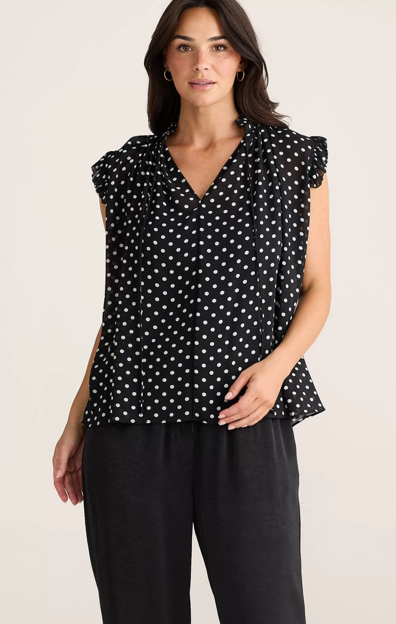 Brave and True BROADWAY TOP IN POLKA DOT