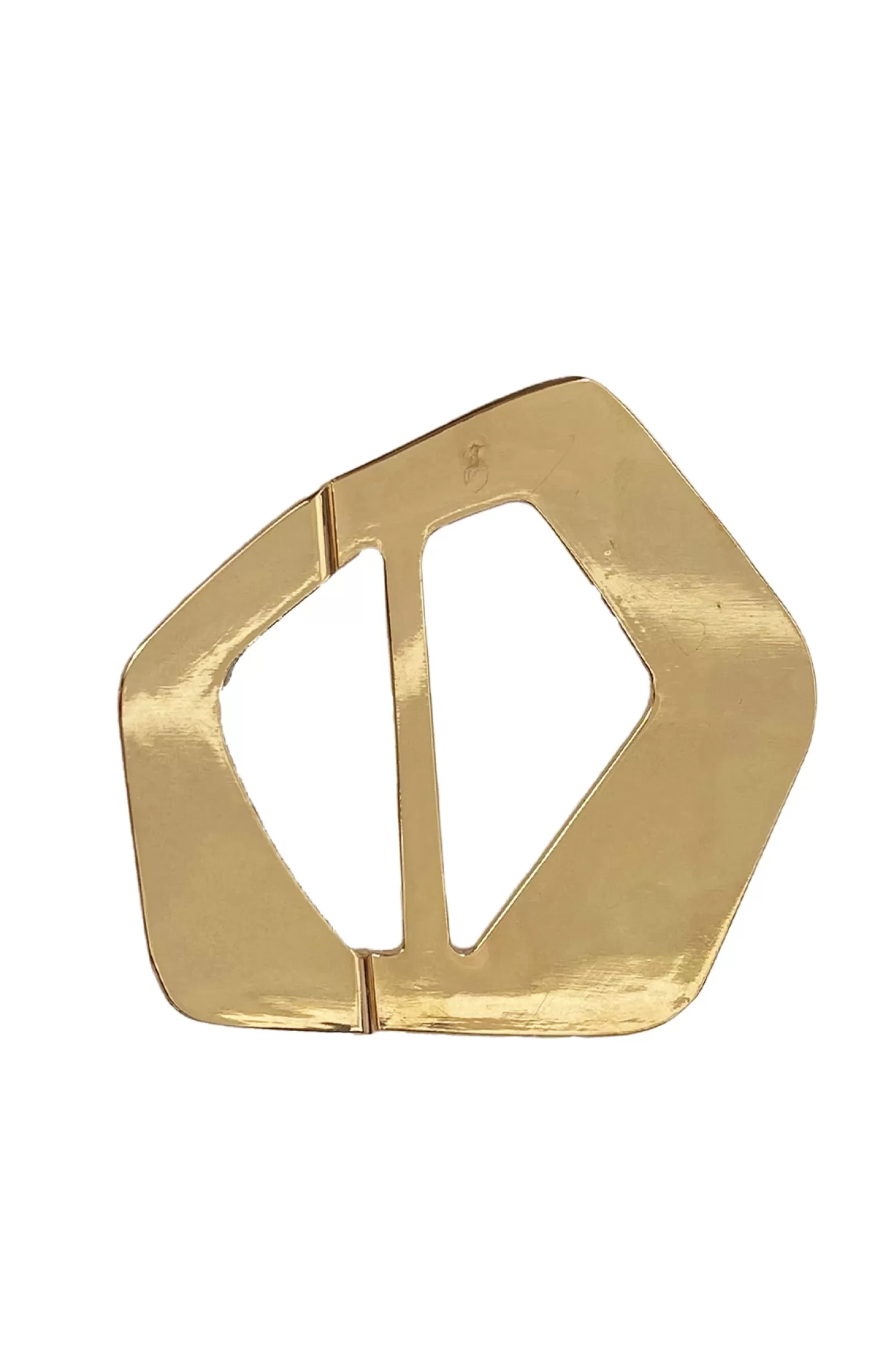 SACHA DRAKE BUCKLE ACCESSORY IN GOLD BLACK MARBLE