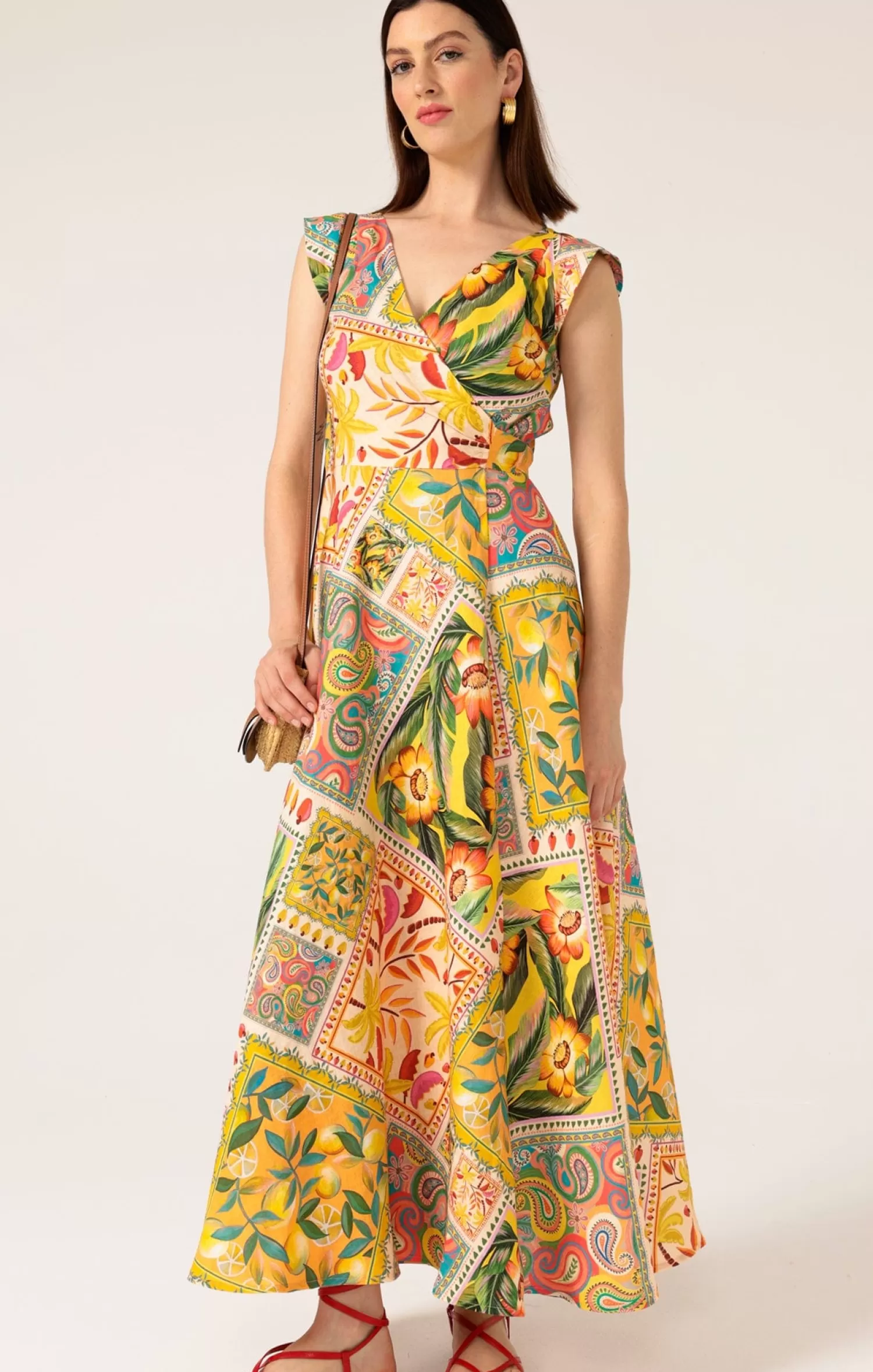 SACHA DRAKE CANARY MAXI WRAP DRESS