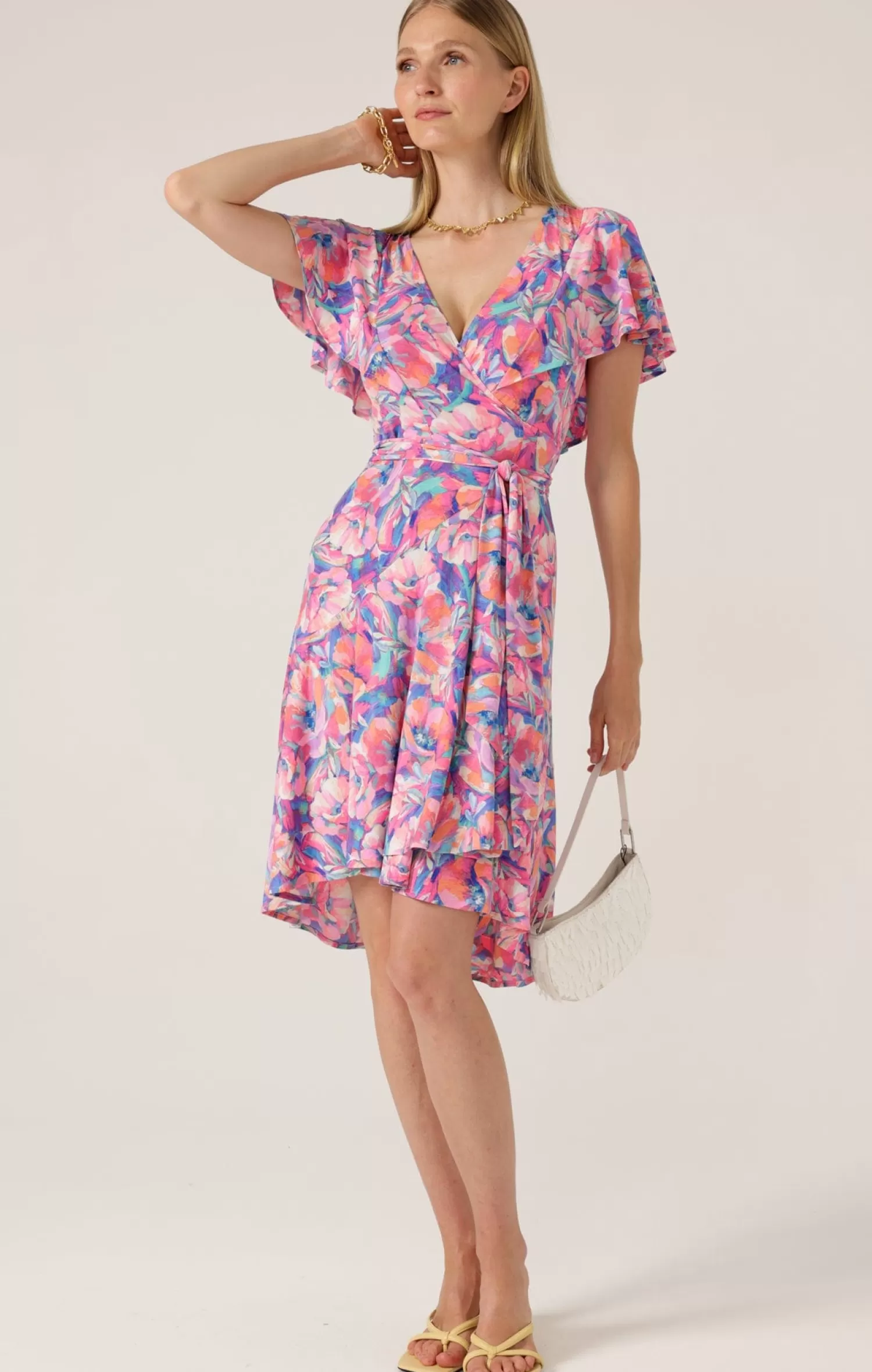 SACHA DRAKE CARRACA LILA WRAP DRESS