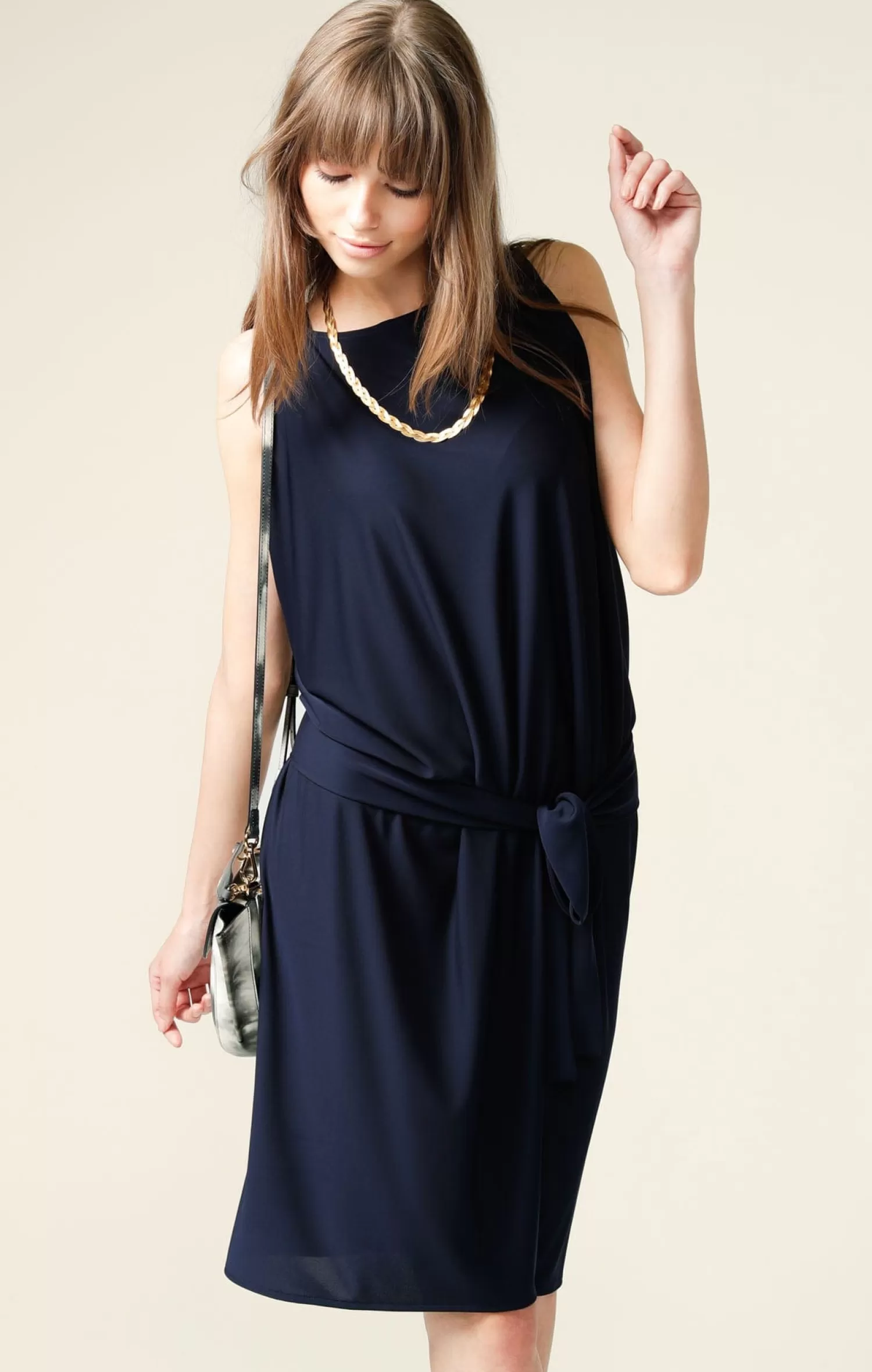 SACHA DRAKE COLUMN DRAPE DRESS IN