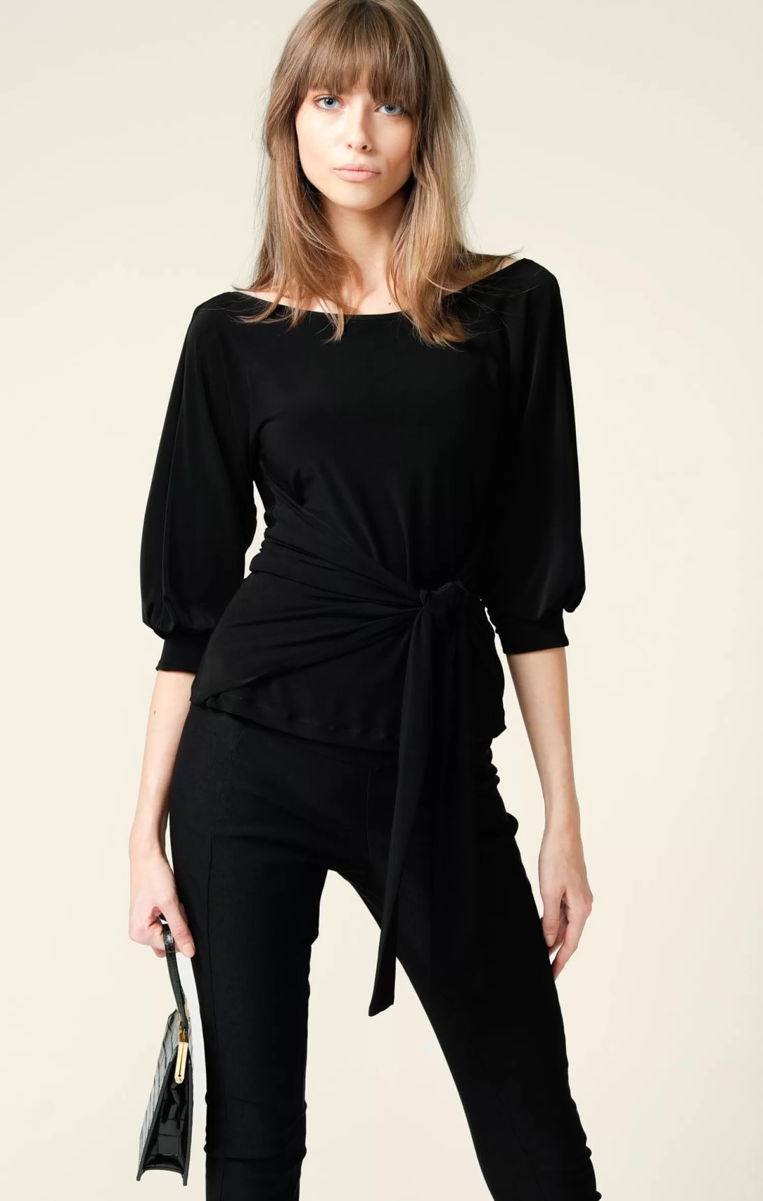 SACHA DRAKE COWL TIE DRAPE TOP IN