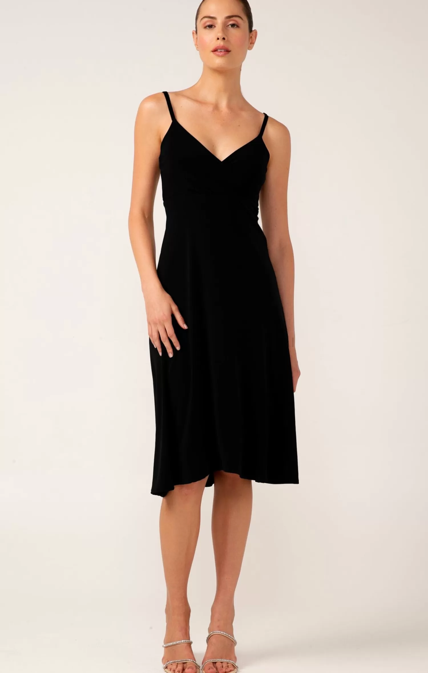 SACHA DRAKE CROSS OVER SLIP DRESS IN