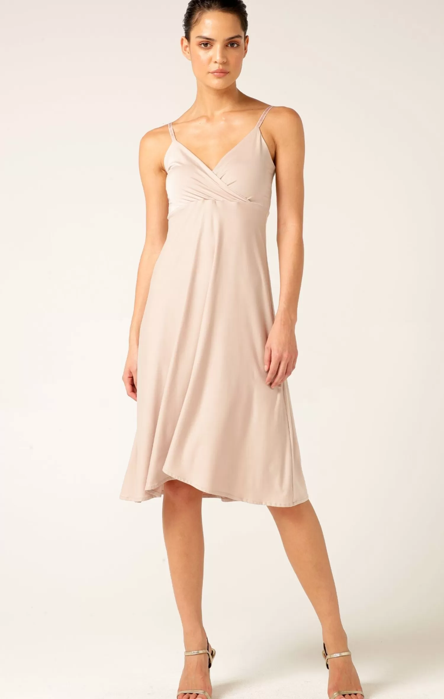 SACHA DRAKE CROSS OVER SLIP DRESS IN