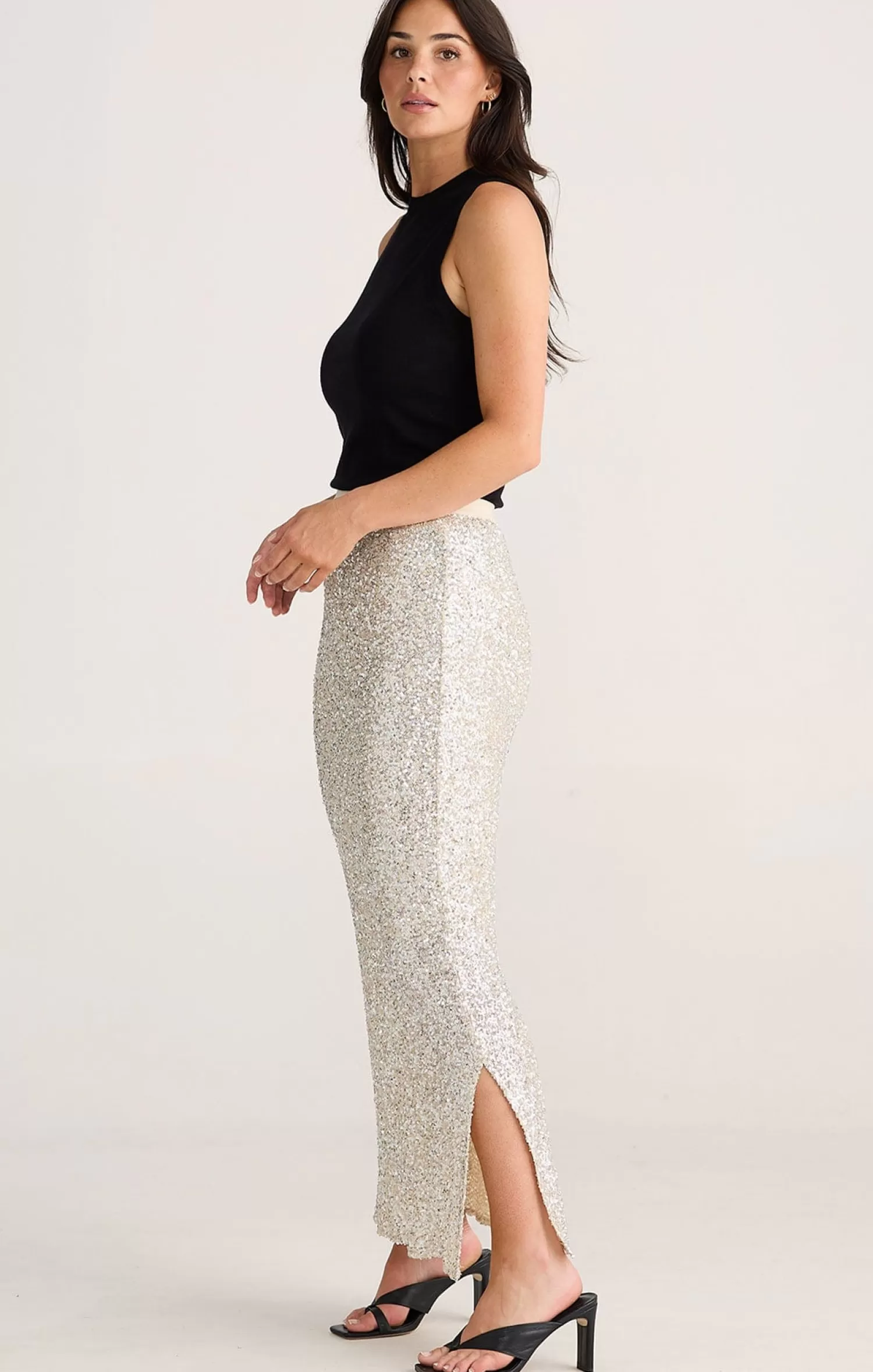 Brave and True DAZZLE SKIRT IN SEQUIN