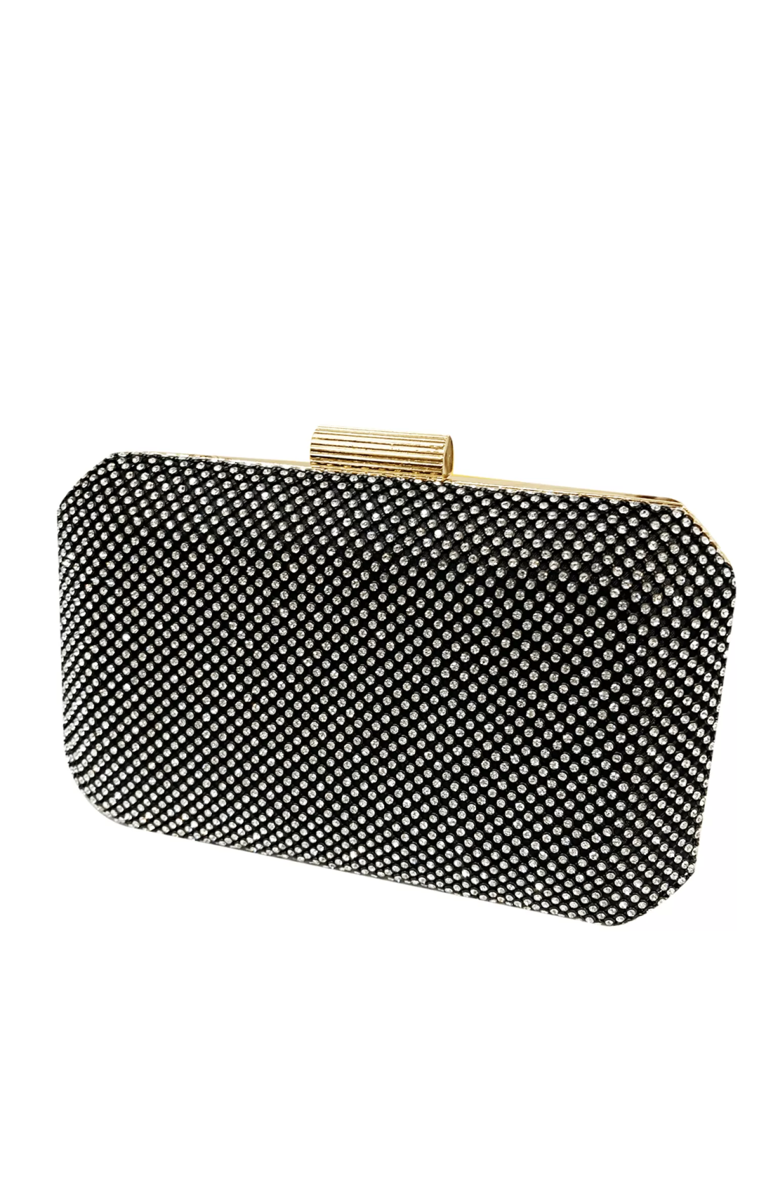 Adorne DIAMANTE MESH STRUCTURED CLUTCH IN