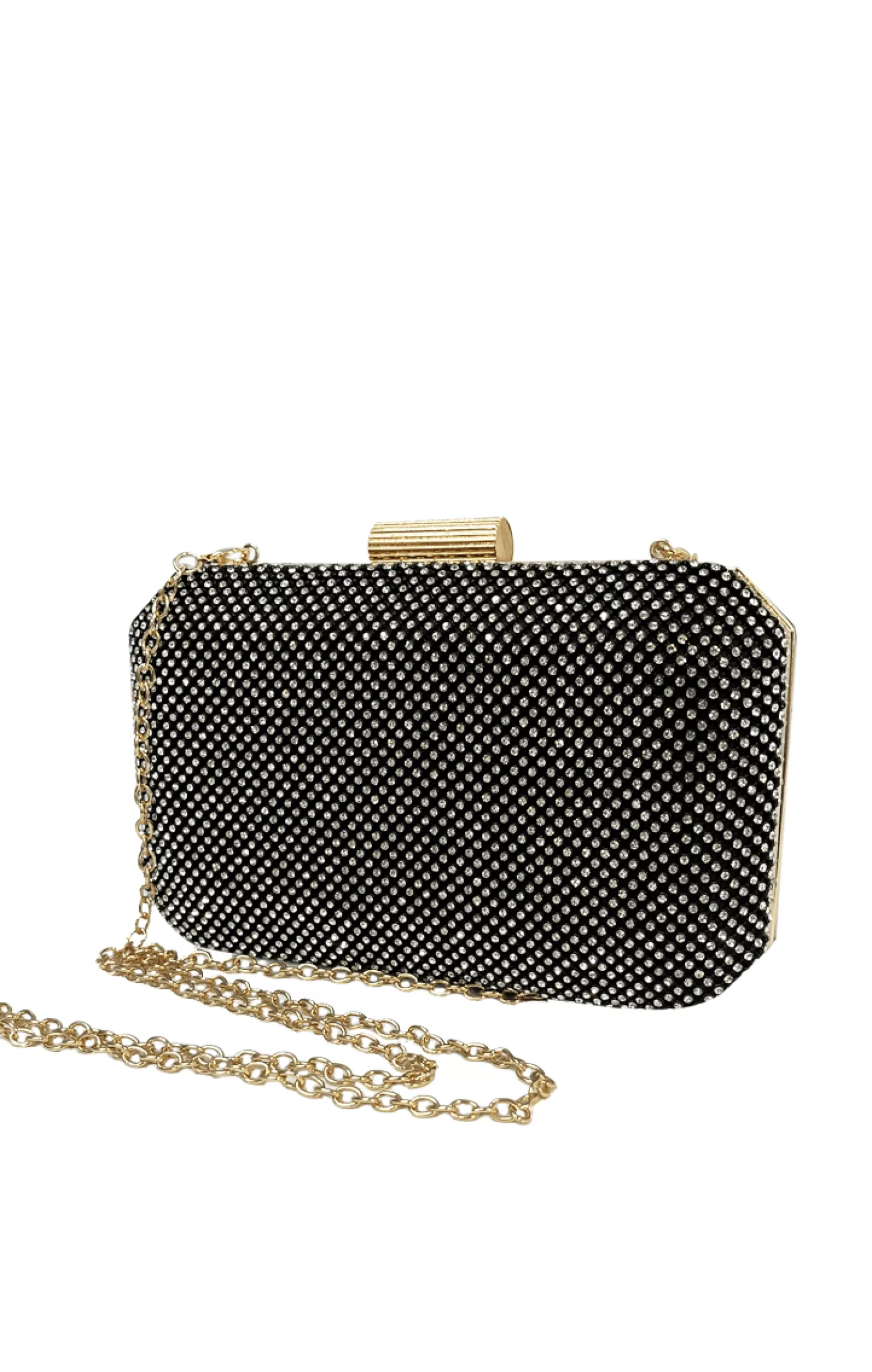 Adorne DIAMANTE MESH STRUCTURED CLUTCH IN