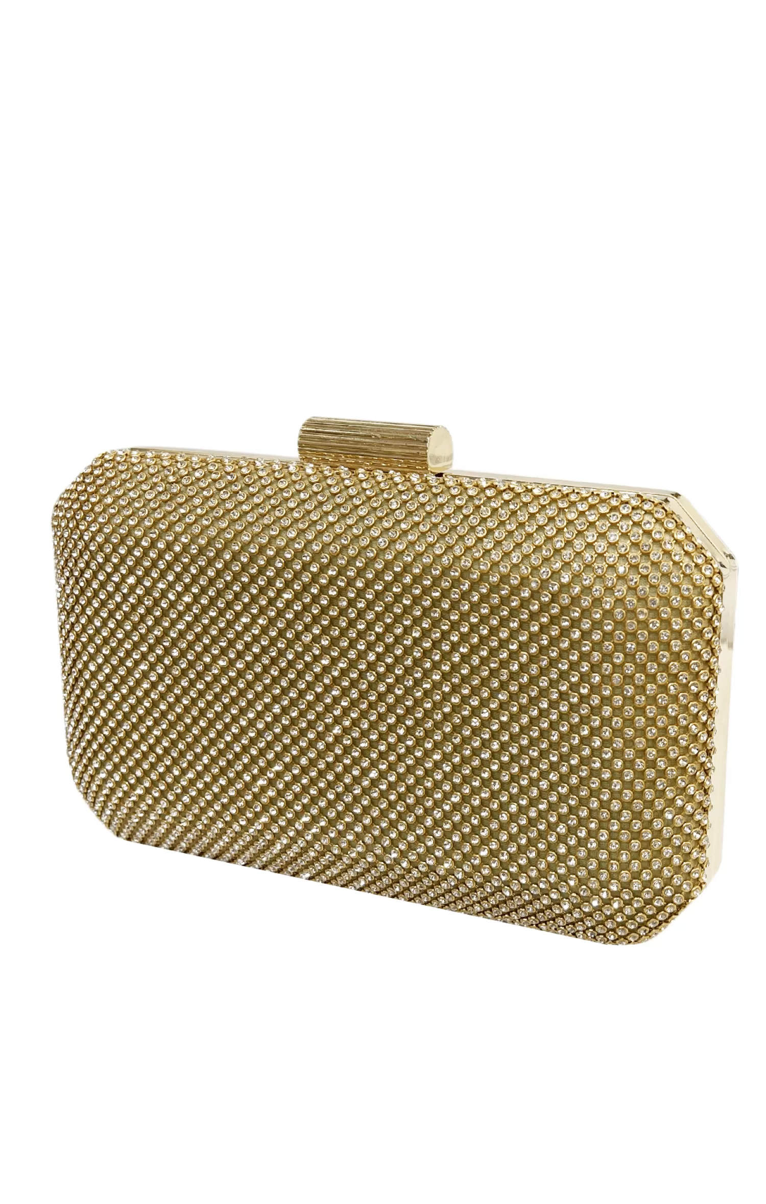 Adorne DIAMANTE MESH STRUCTURED CLUTCH IN