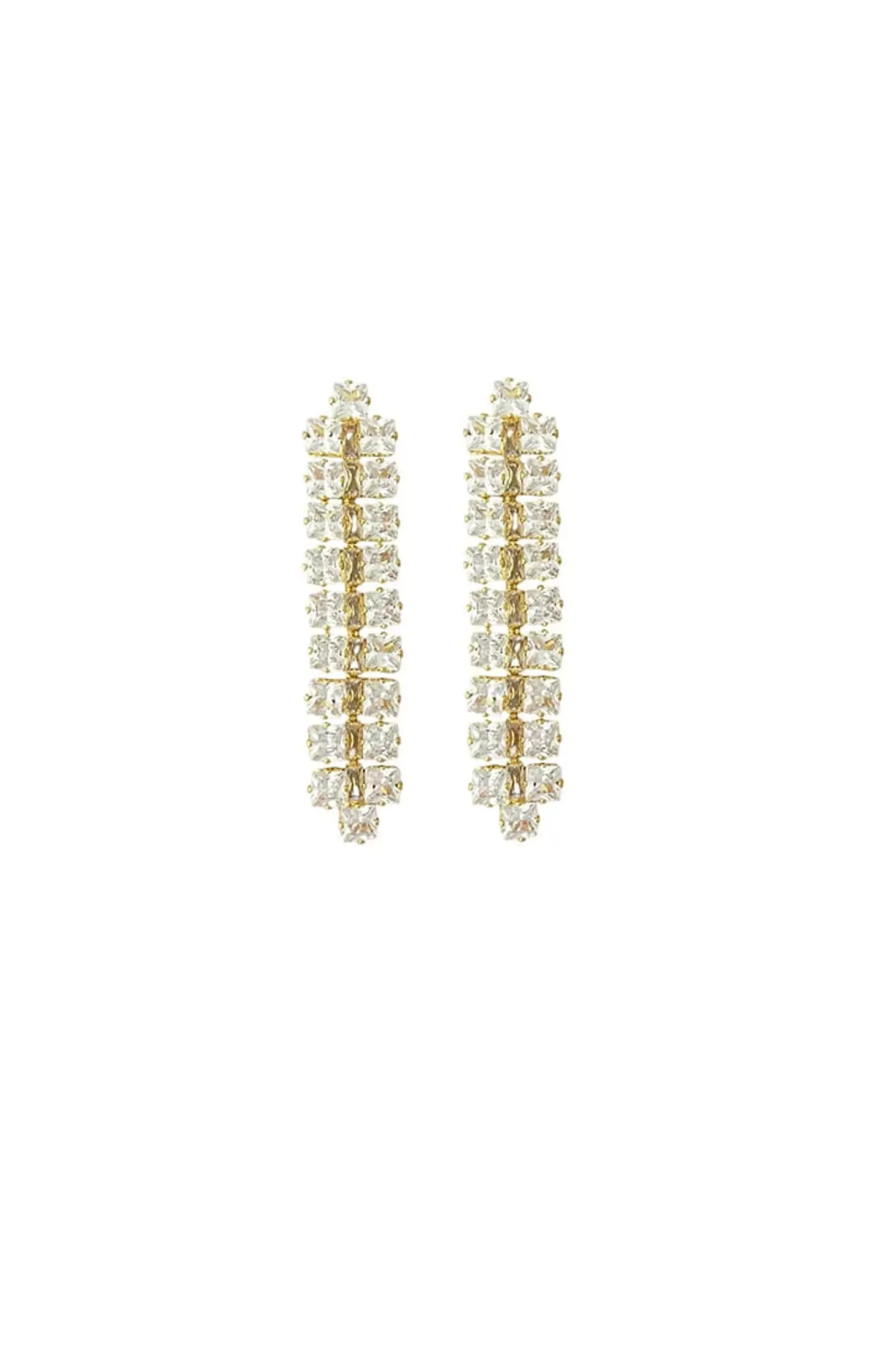 ADORNE DIAMANTE PANEL DROP EARRING IN