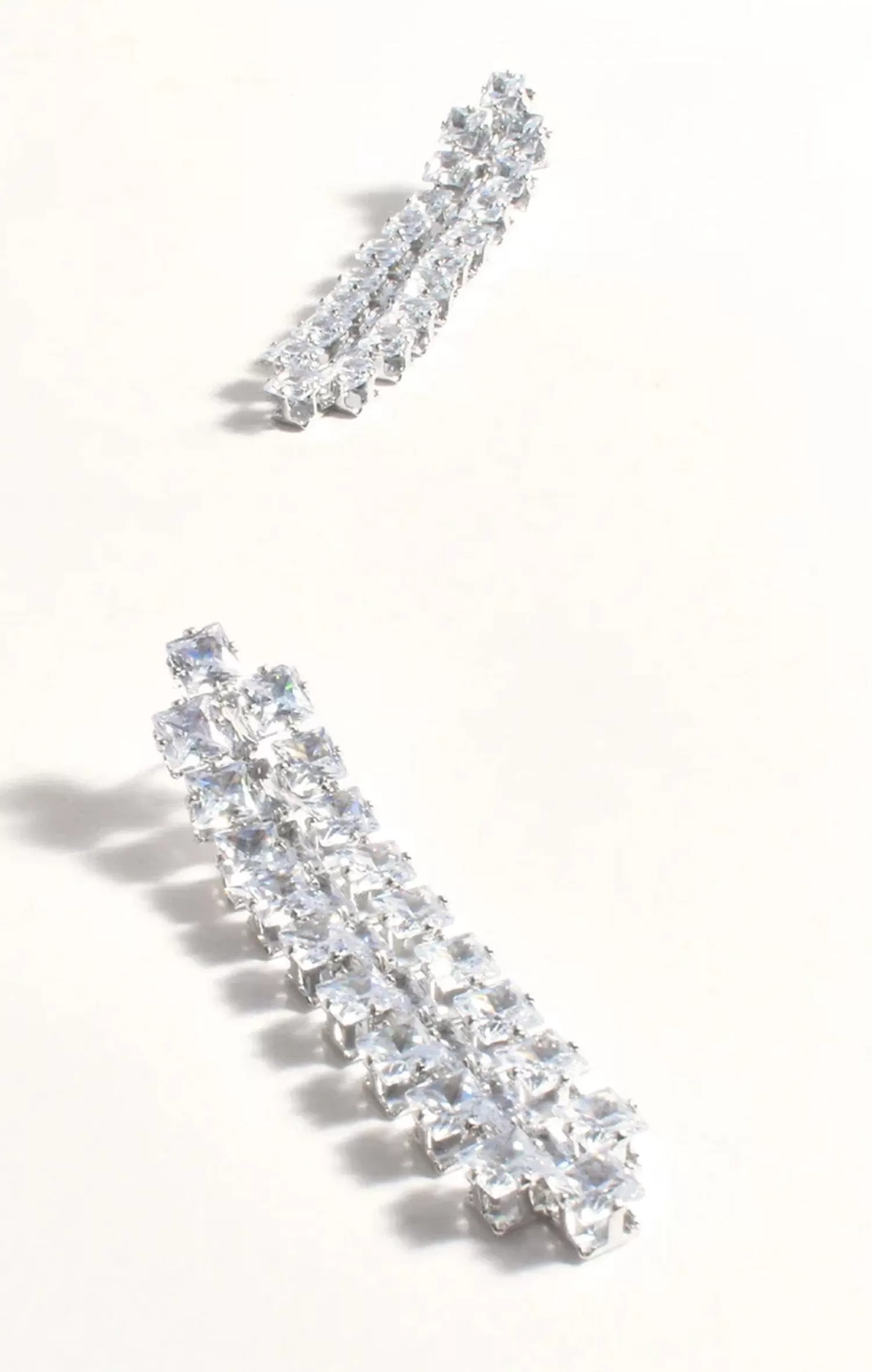 ADORNE DIAMANTE PANEL DROP EARRING IN