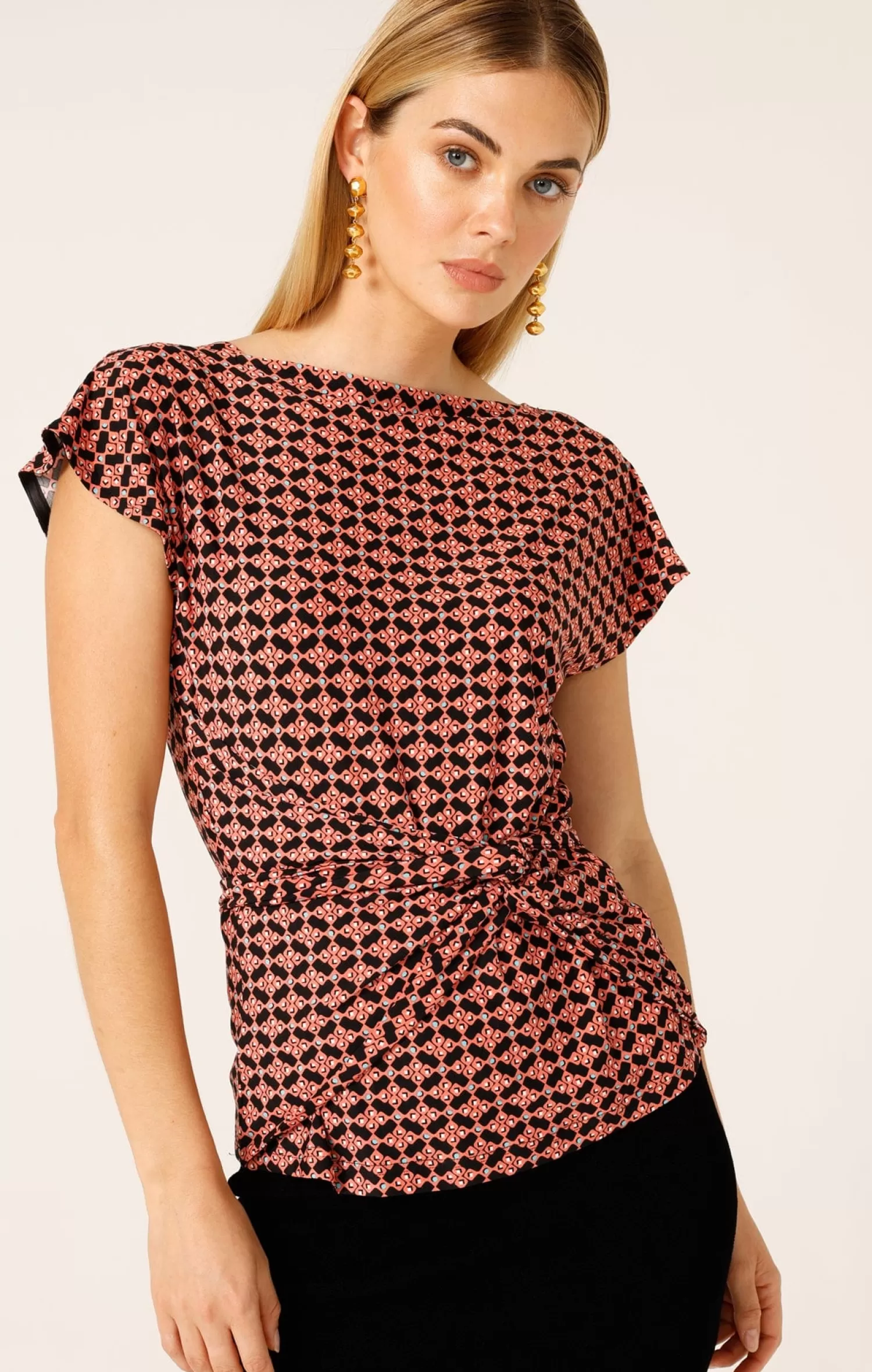 SACHA DRAKE DIAMOND REVERSIBLE TIE TOP