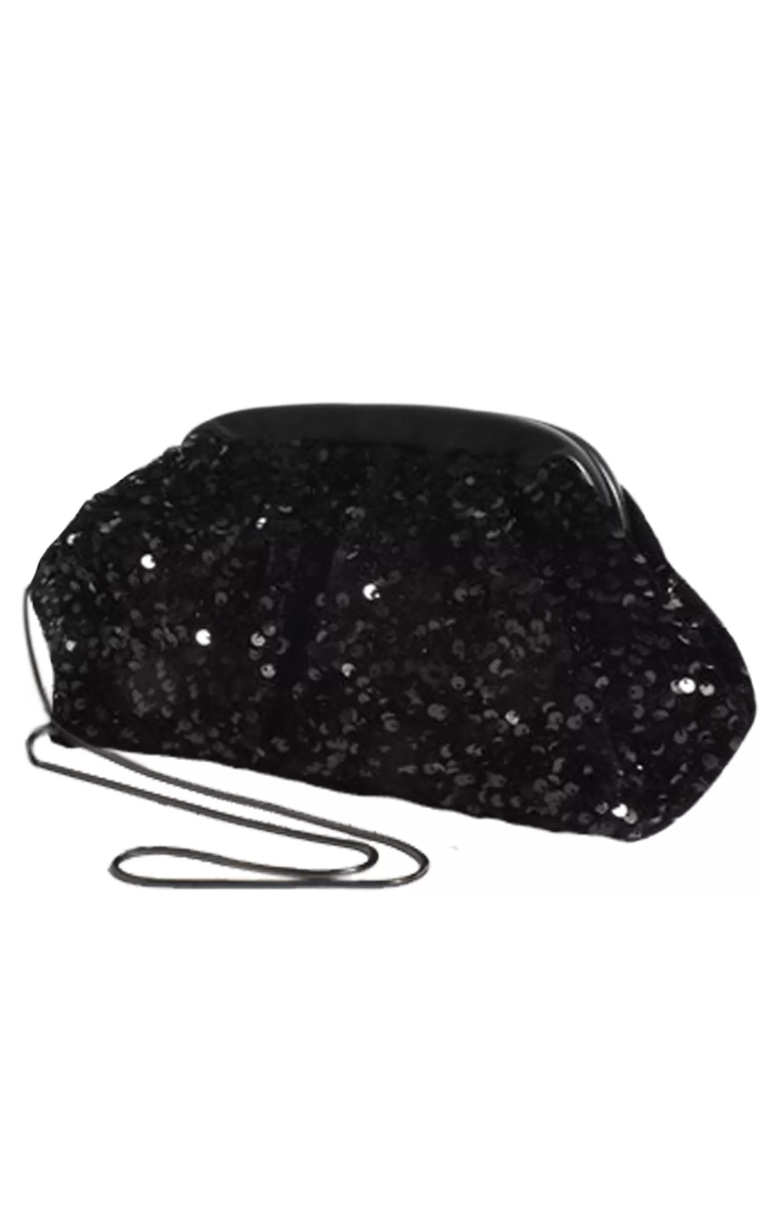 Adorne DISCO SEQUIN FRAMED CLUTCH IN