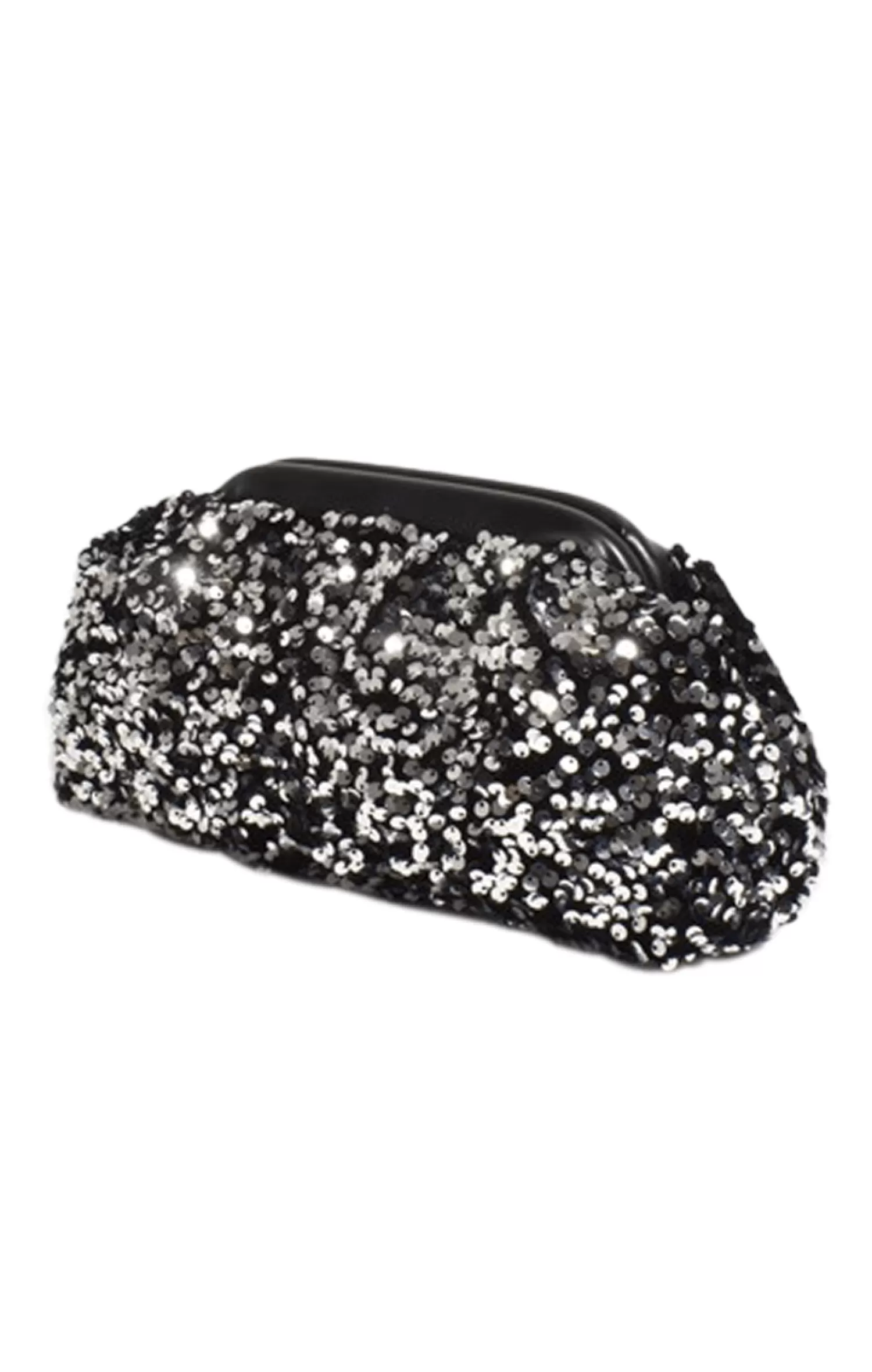 Adorne DISCO SEQUIN FRAMED CLUTCH IN