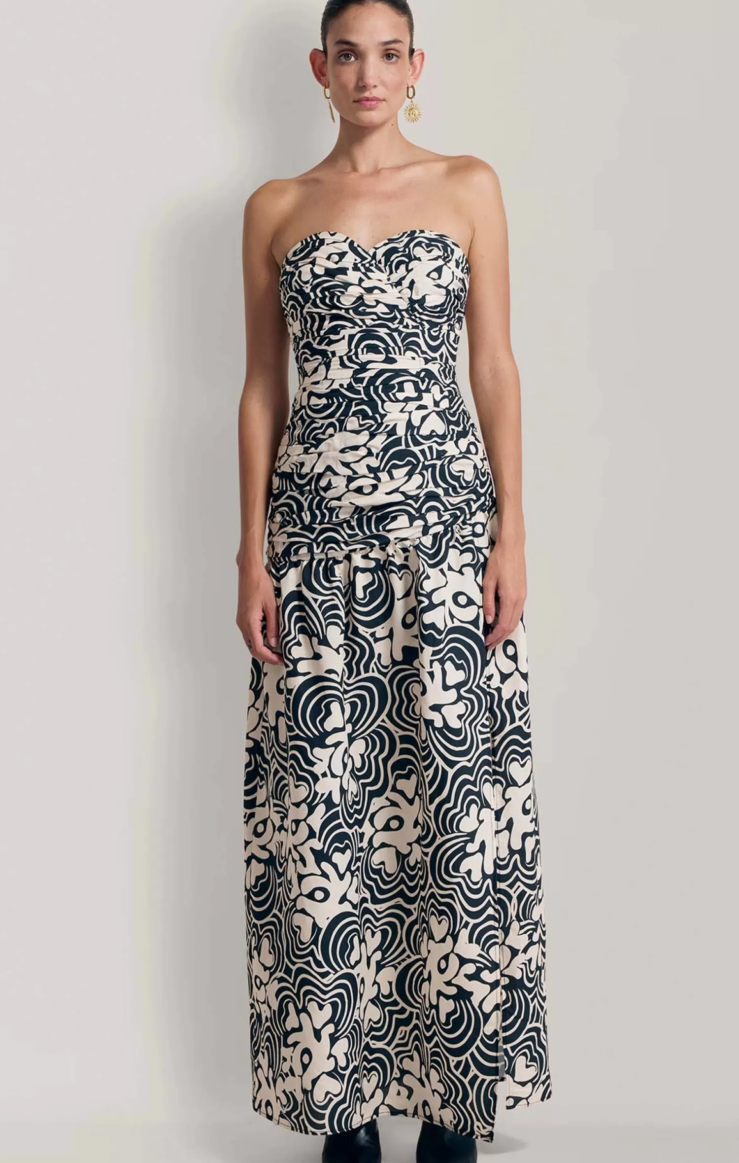 The Wolf Gang DOLCIE MAXI DRESS IN NOIR PRINT