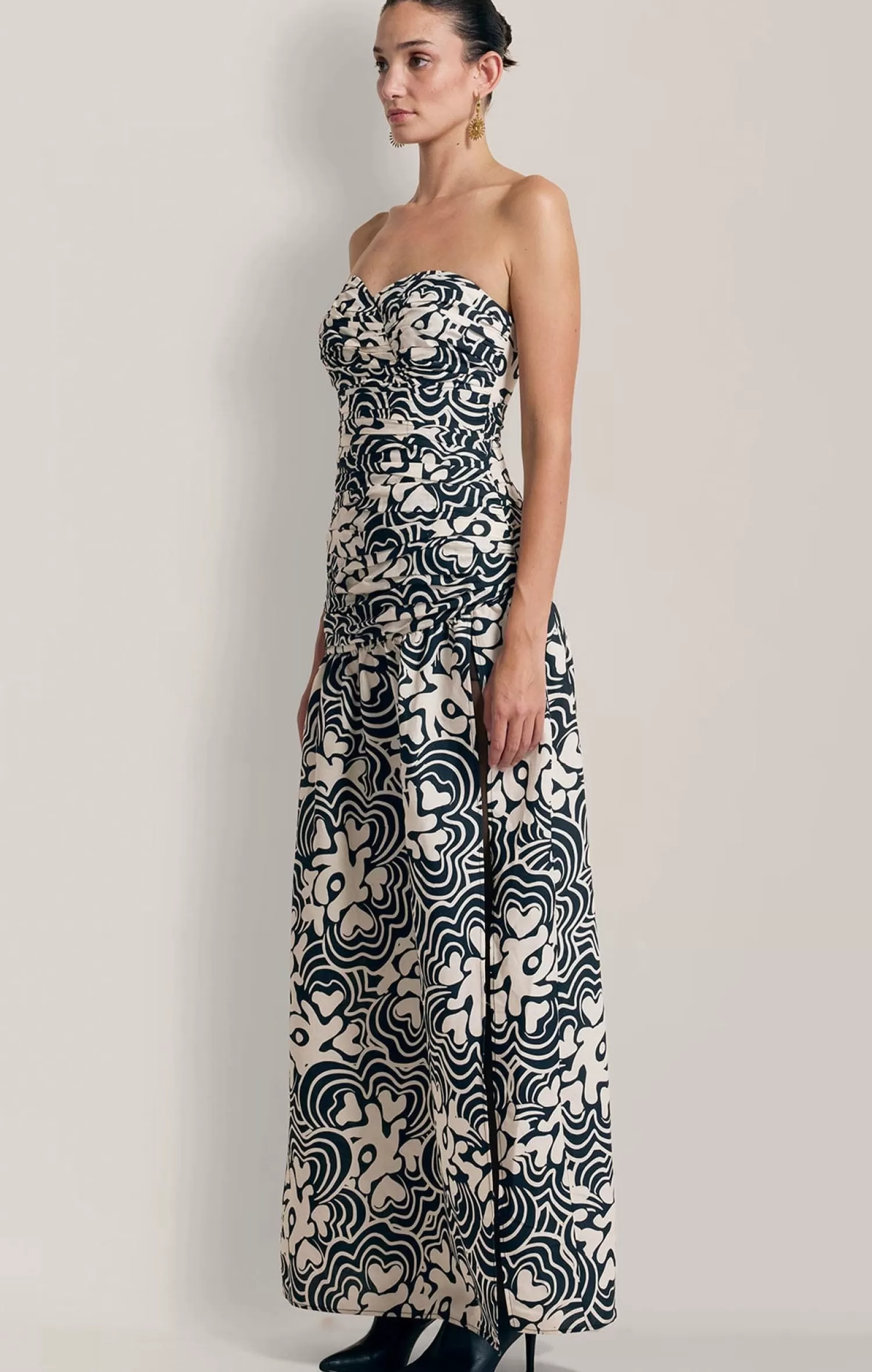 The Wolf Gang DOLCIE MAXI DRESS IN NOIR PRINT