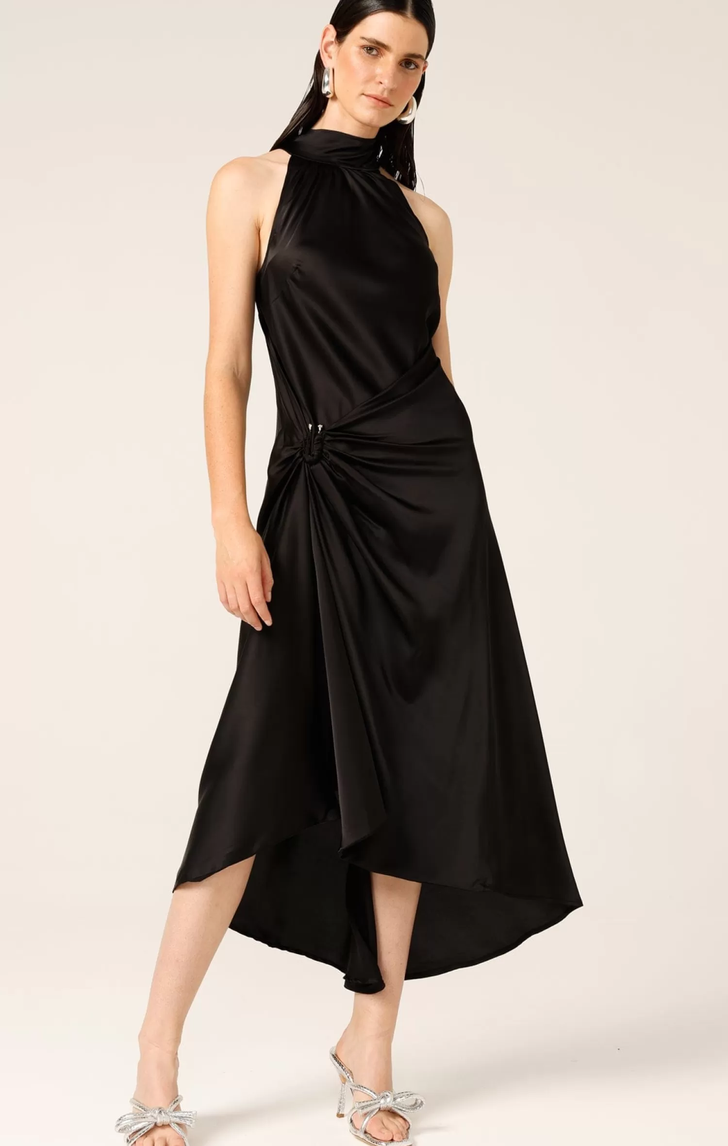 SACHA DRAKE FIRELIGHT HALTER DRESS