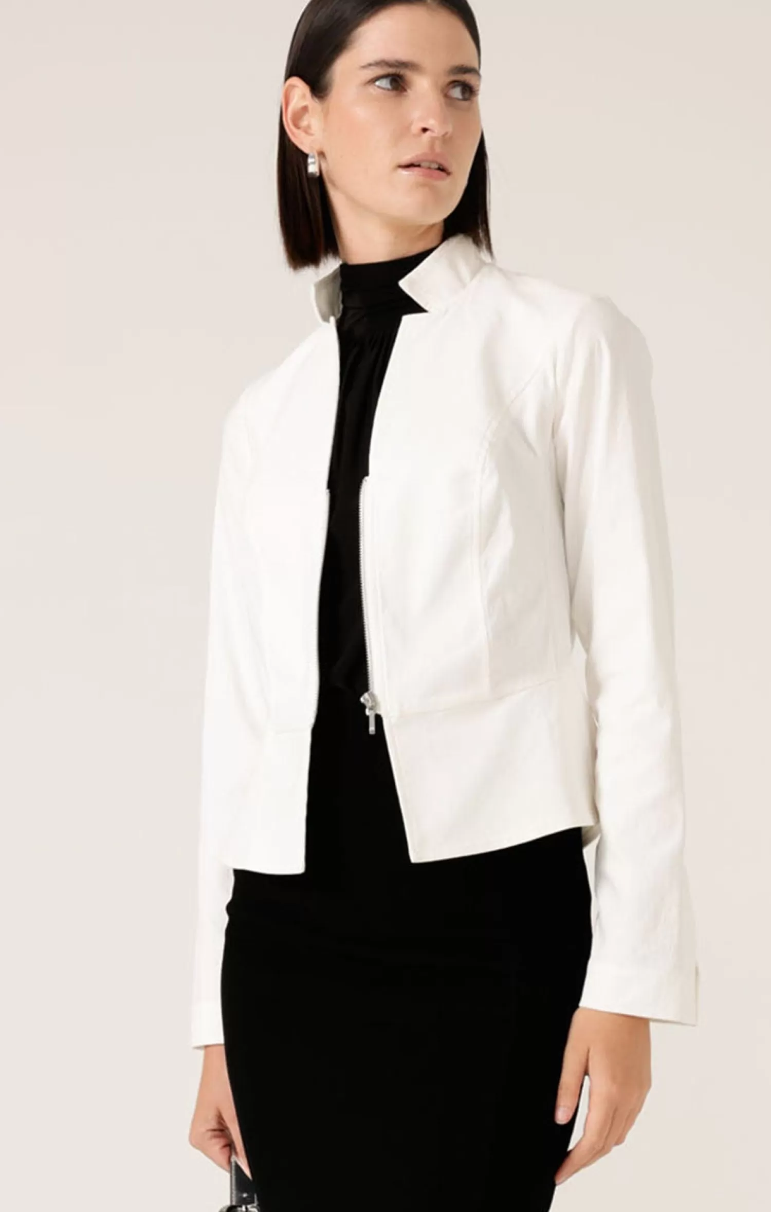 SACHA DRAKE FRONT ZIP PEPLUM JACKET IN