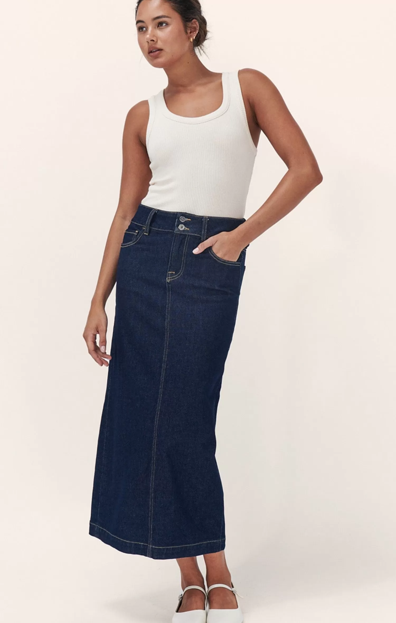 Kireina JONI DENIM MAXI SKIRT