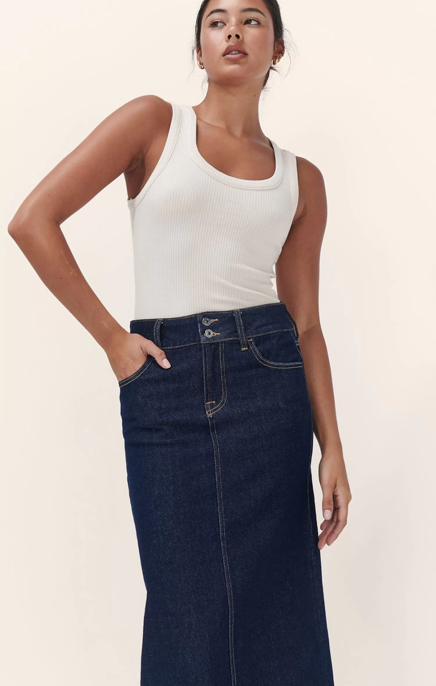 Kireina JONI DENIM MAXI SKIRT