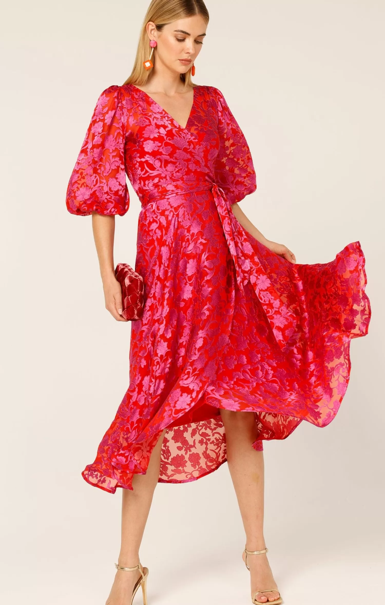 SACHA DRAKE LILY FIRE WRAP DRESS