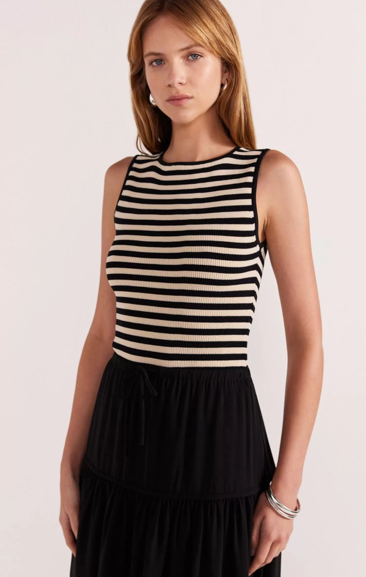 Staple The Label MIA STRIPED KNIT TOP IN