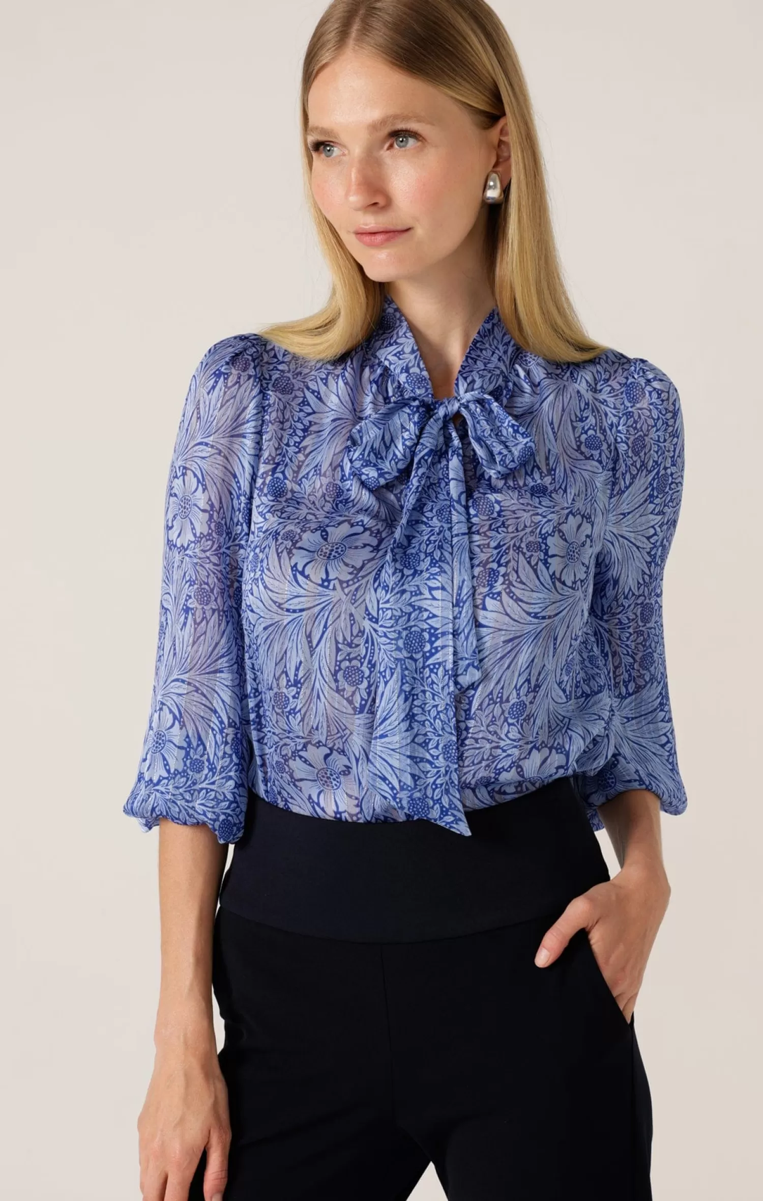 SACHA DRAKE MOUNTAIN BLUE BIRD BLOUSE