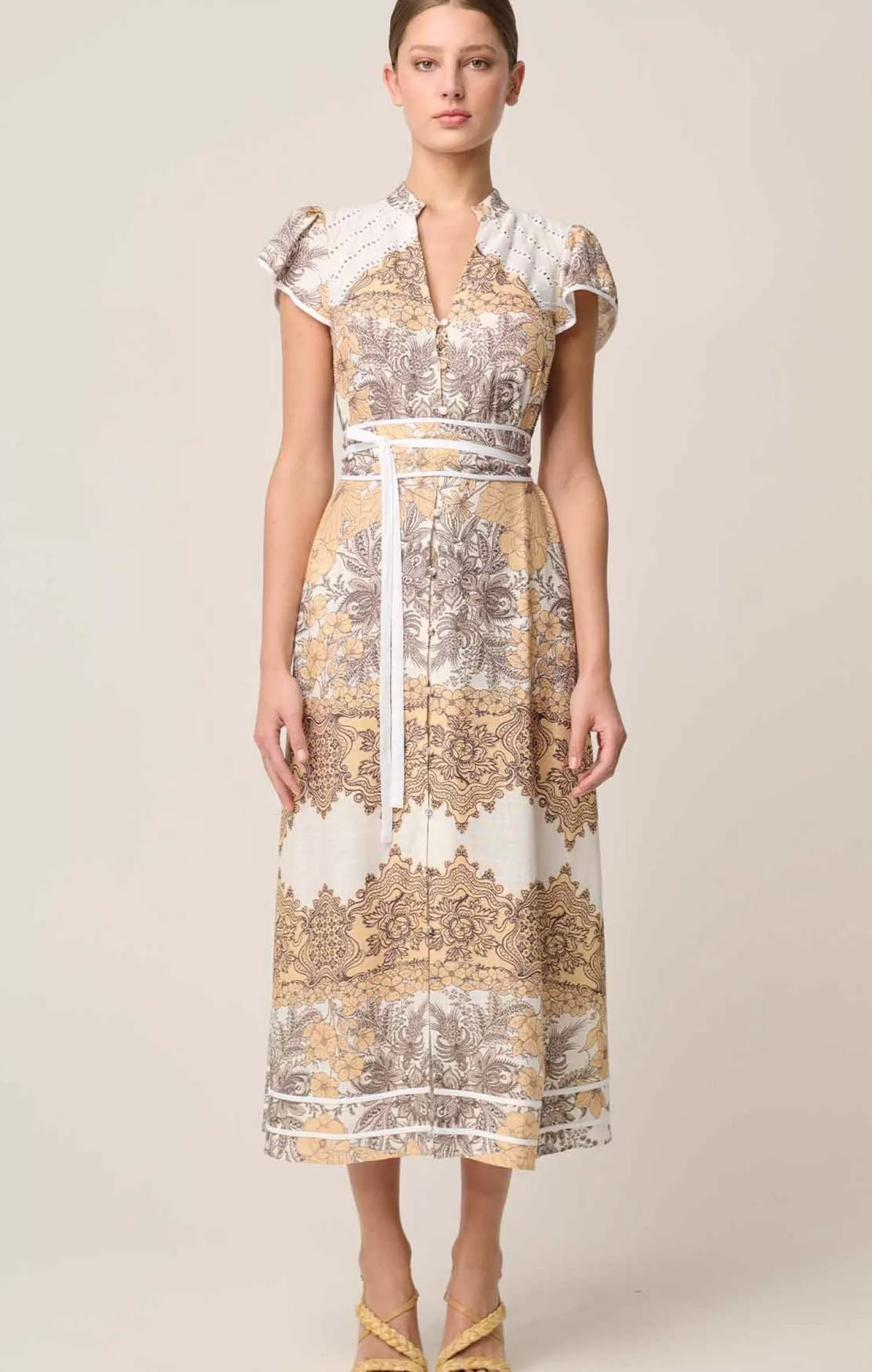 Once Was NOVIA EMBROIDERED MAXI DRESS