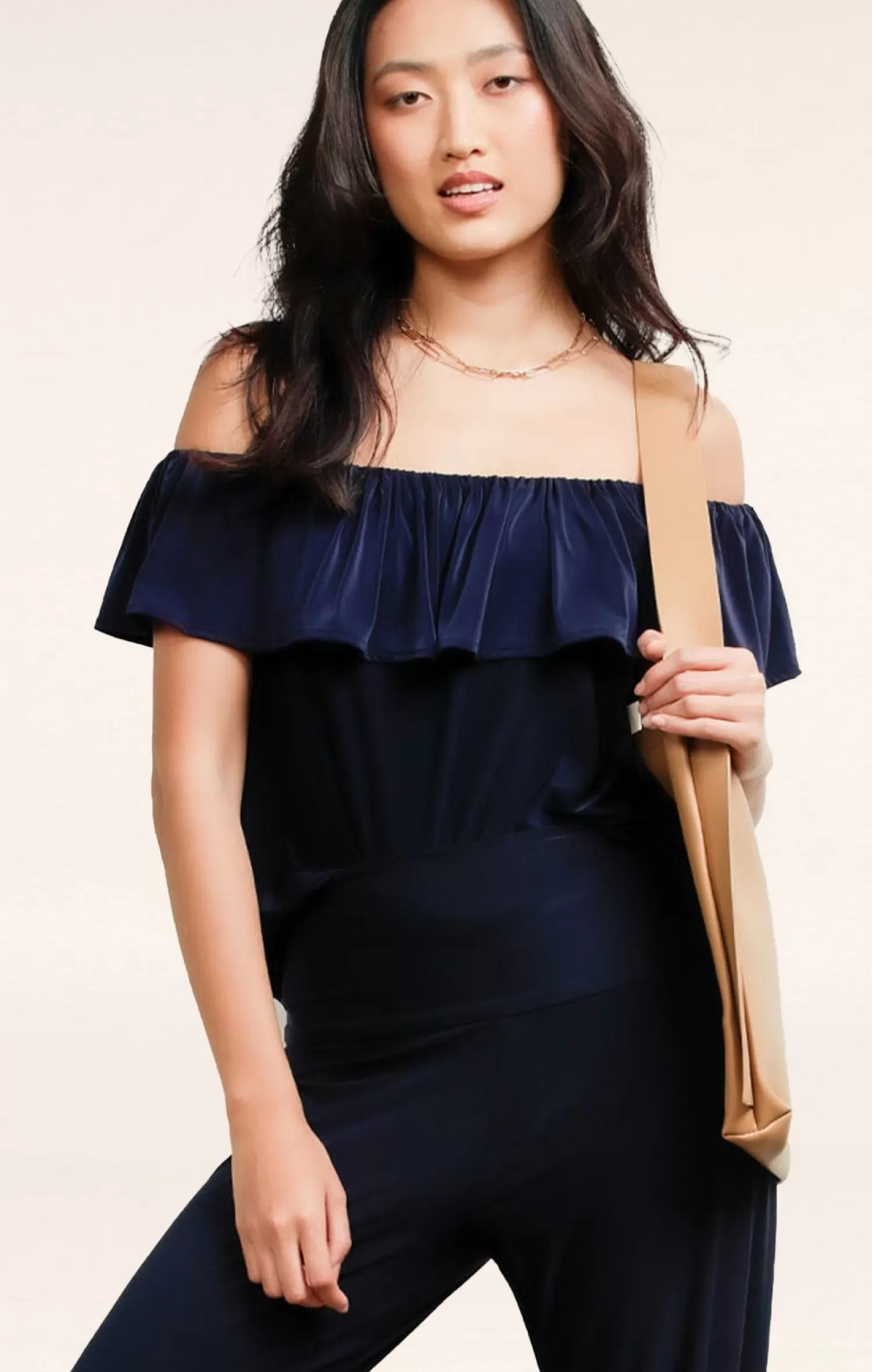 SACHA DRAKE OFF SHOULDER FRILL TOP IN