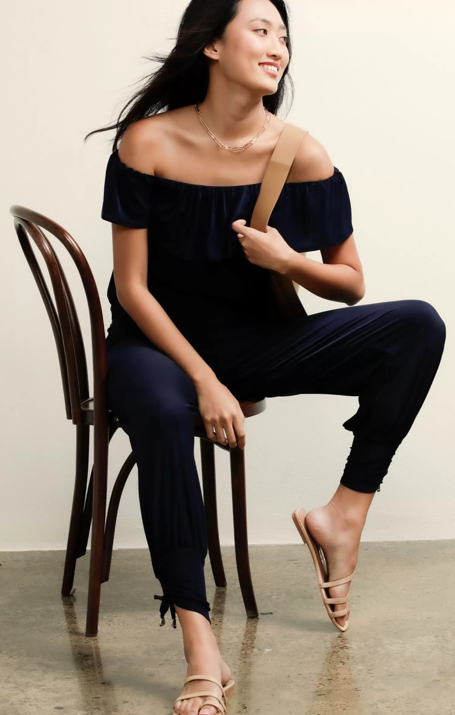 SACHA DRAKE OFF SHOULDER FRILL TOP IN