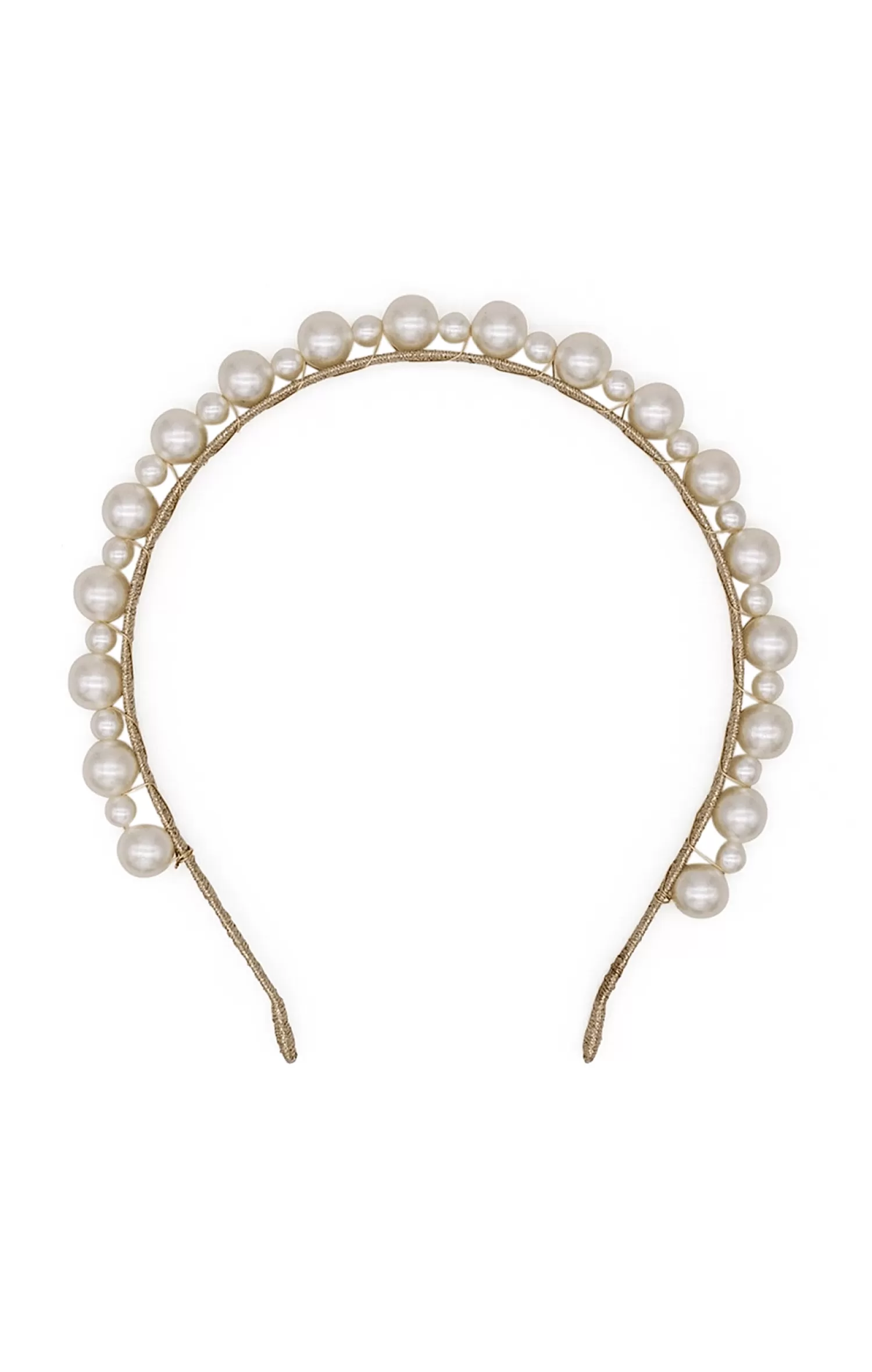 Morgan & Taylor PERLA HEADBAND IN PEARL AND GOLD