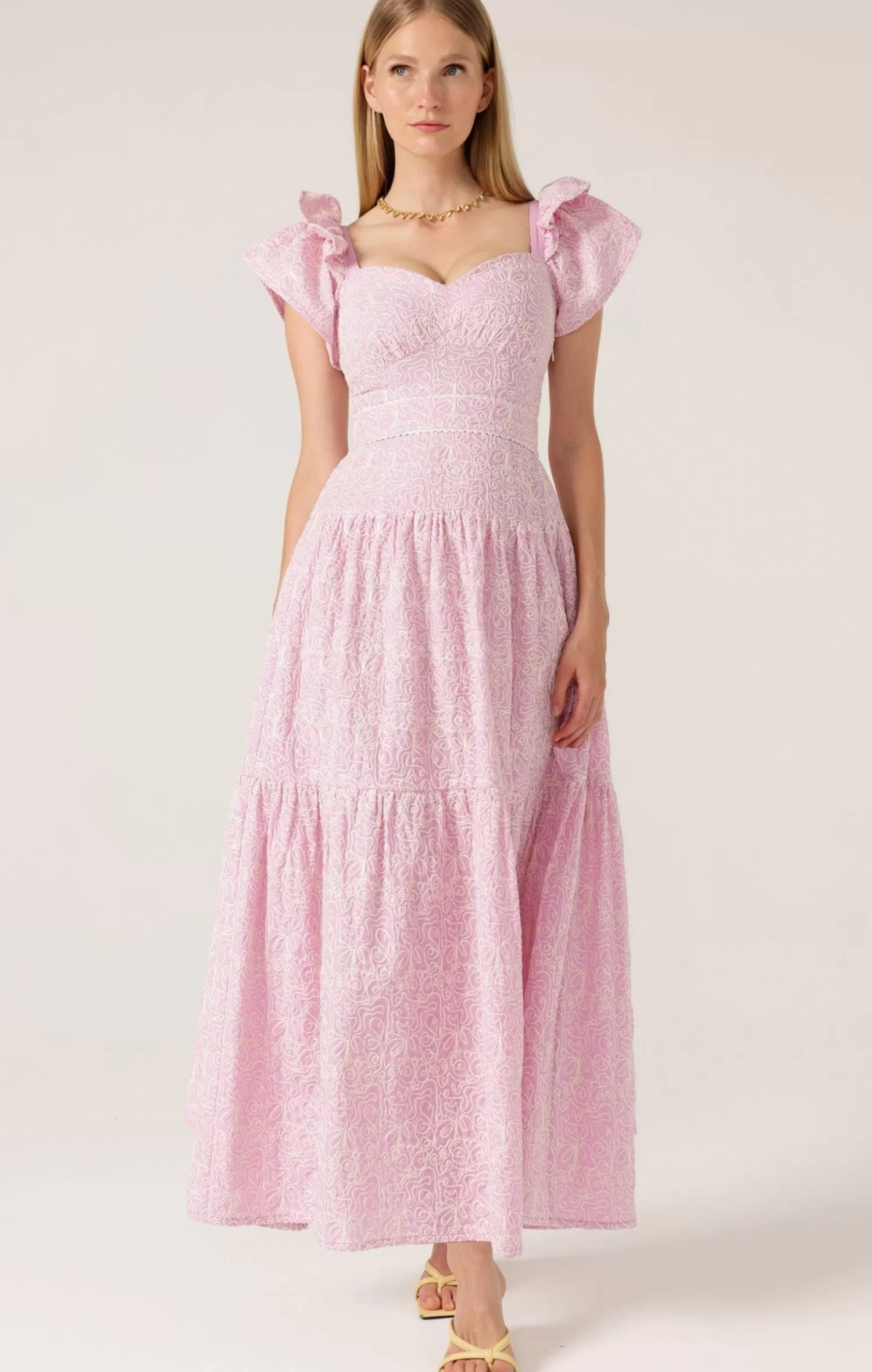 SACHA DRAKE PINK GALLAH MAXI DRESS