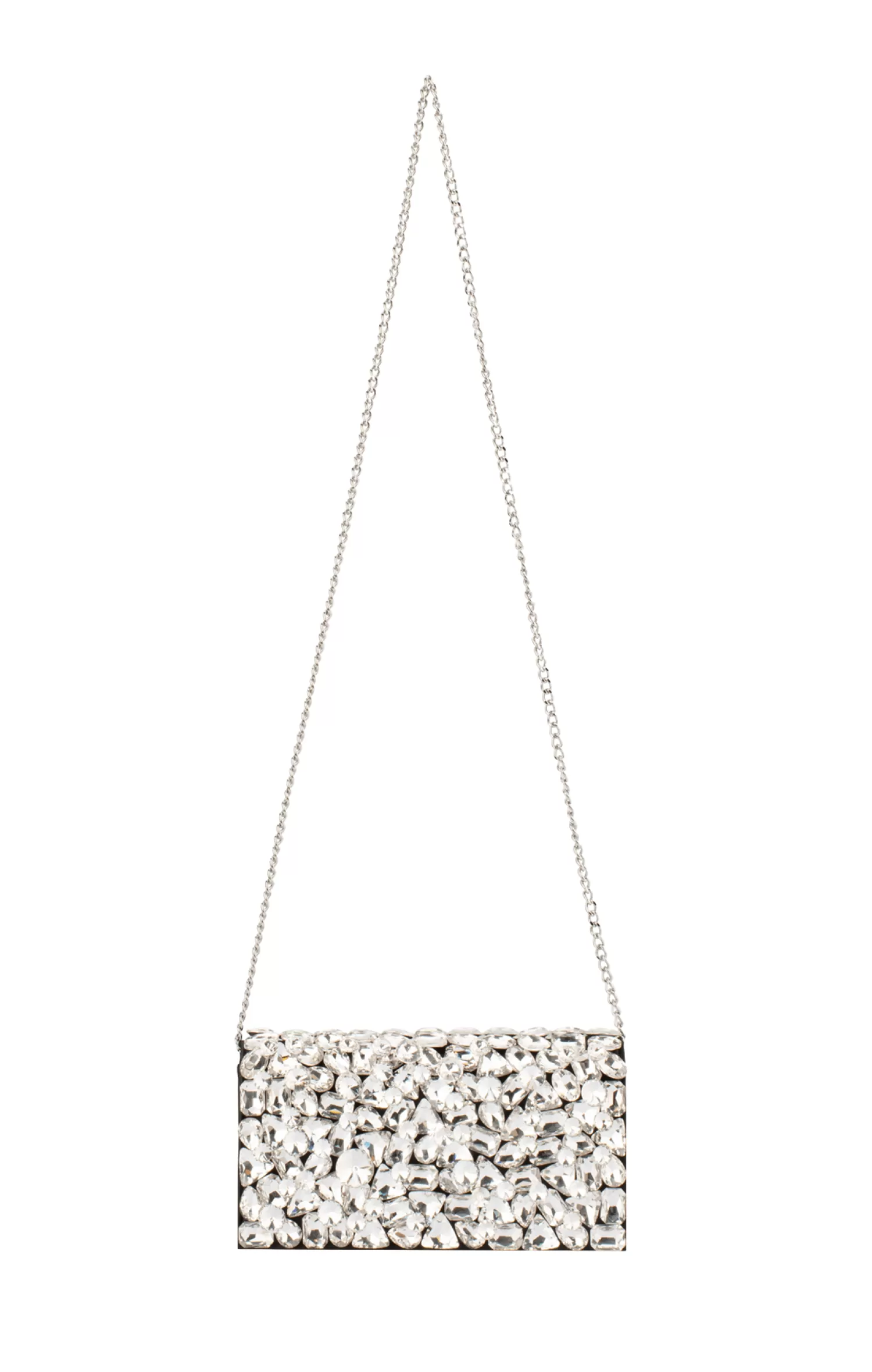 Olga Berg RENATA CRYSTAL ENCRUSTED CLUTCH IN