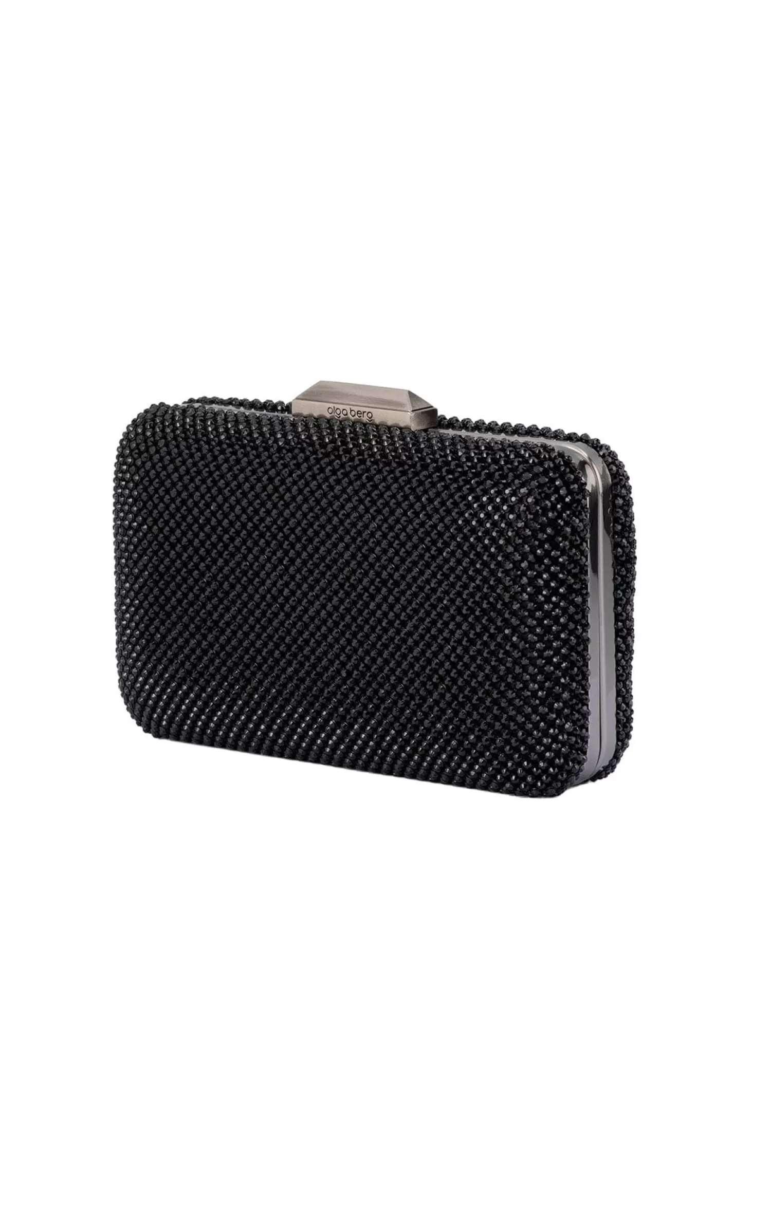 Olga Berg RONNY CRYSTAL MESH CLUTCH IN