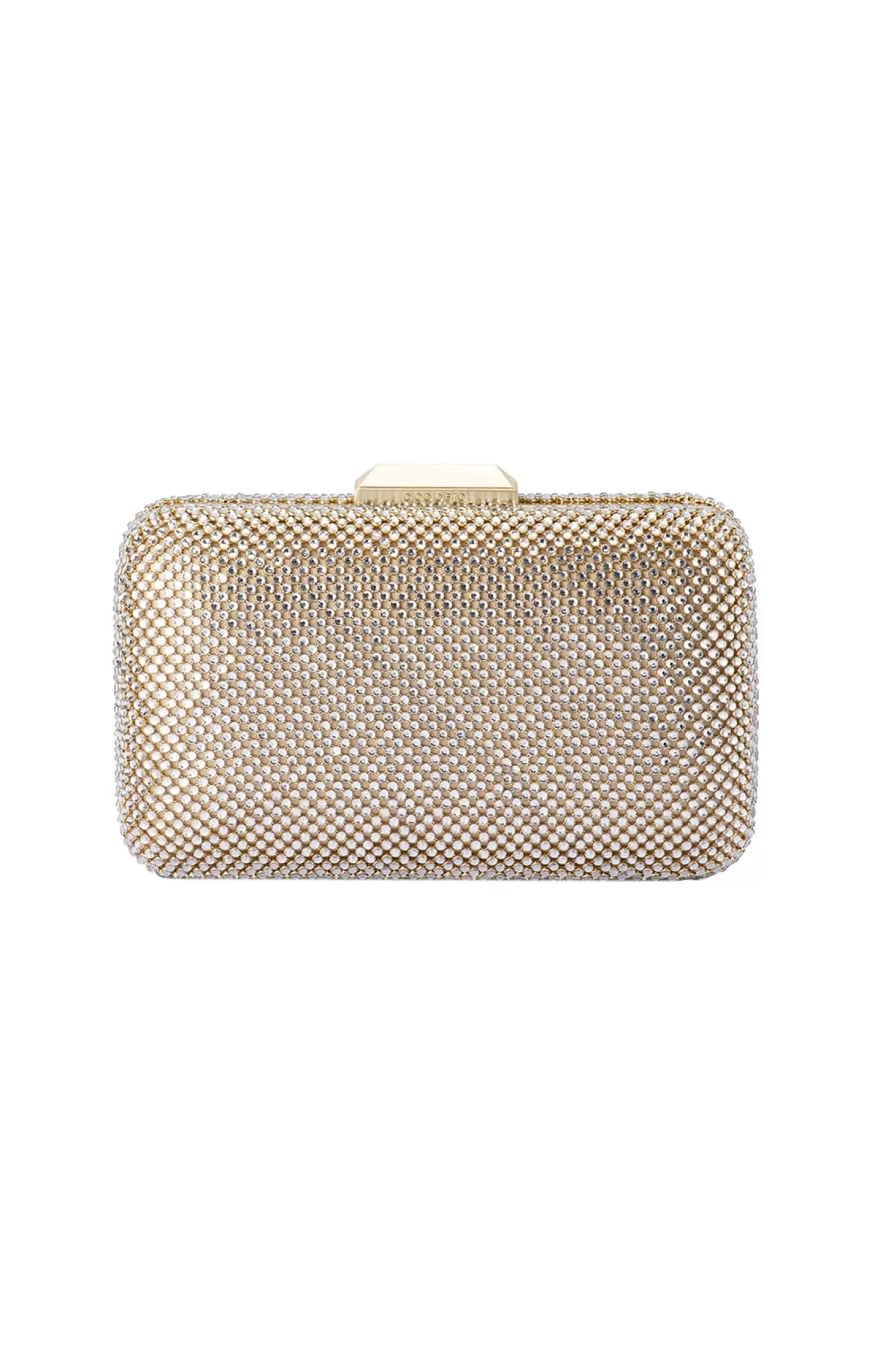 Olga Berg RONNY CRYSTAL MESH CLUTCH IN