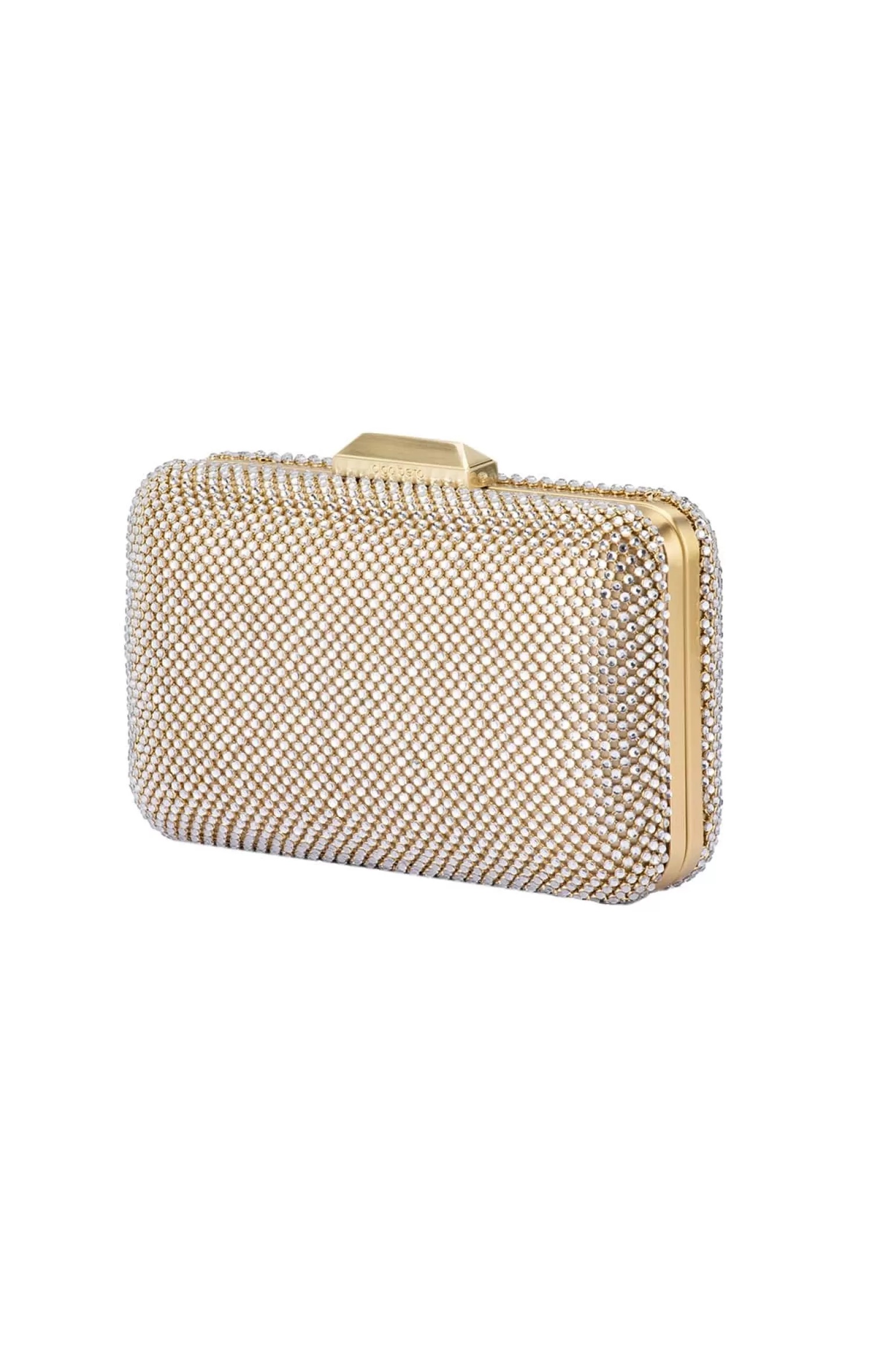 Olga Berg RONNY CRYSTAL MESH CLUTCH IN