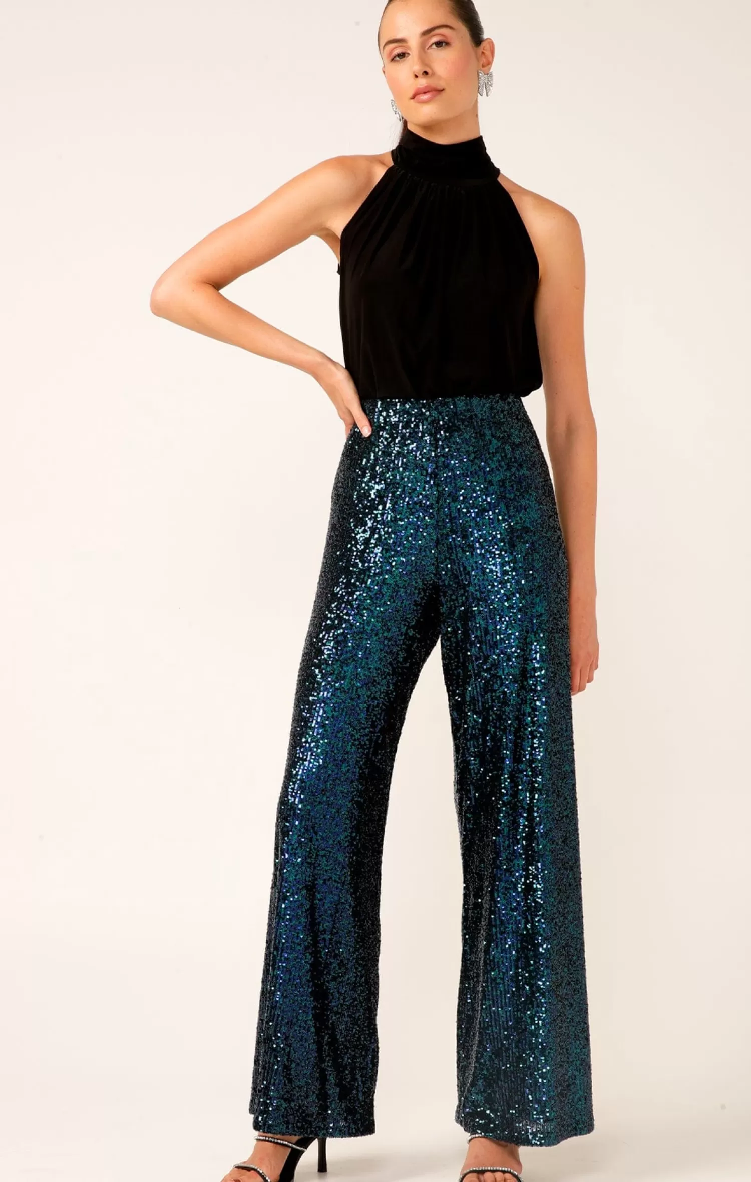 SACHA DRAKE SEQUIN PALAZZO PANT IN