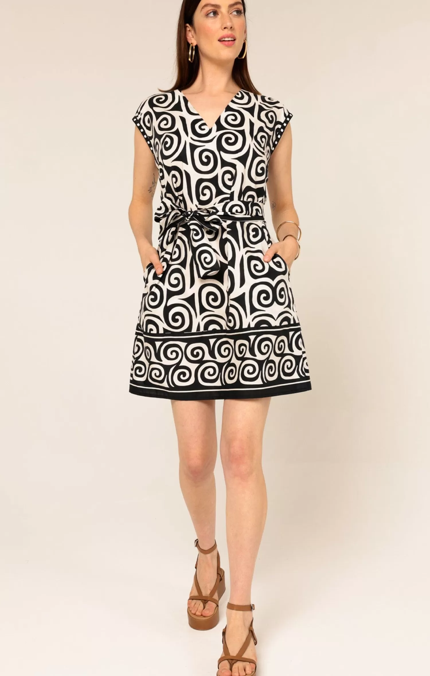 SACHA DRAKE SHAKER SHIFT DRESS