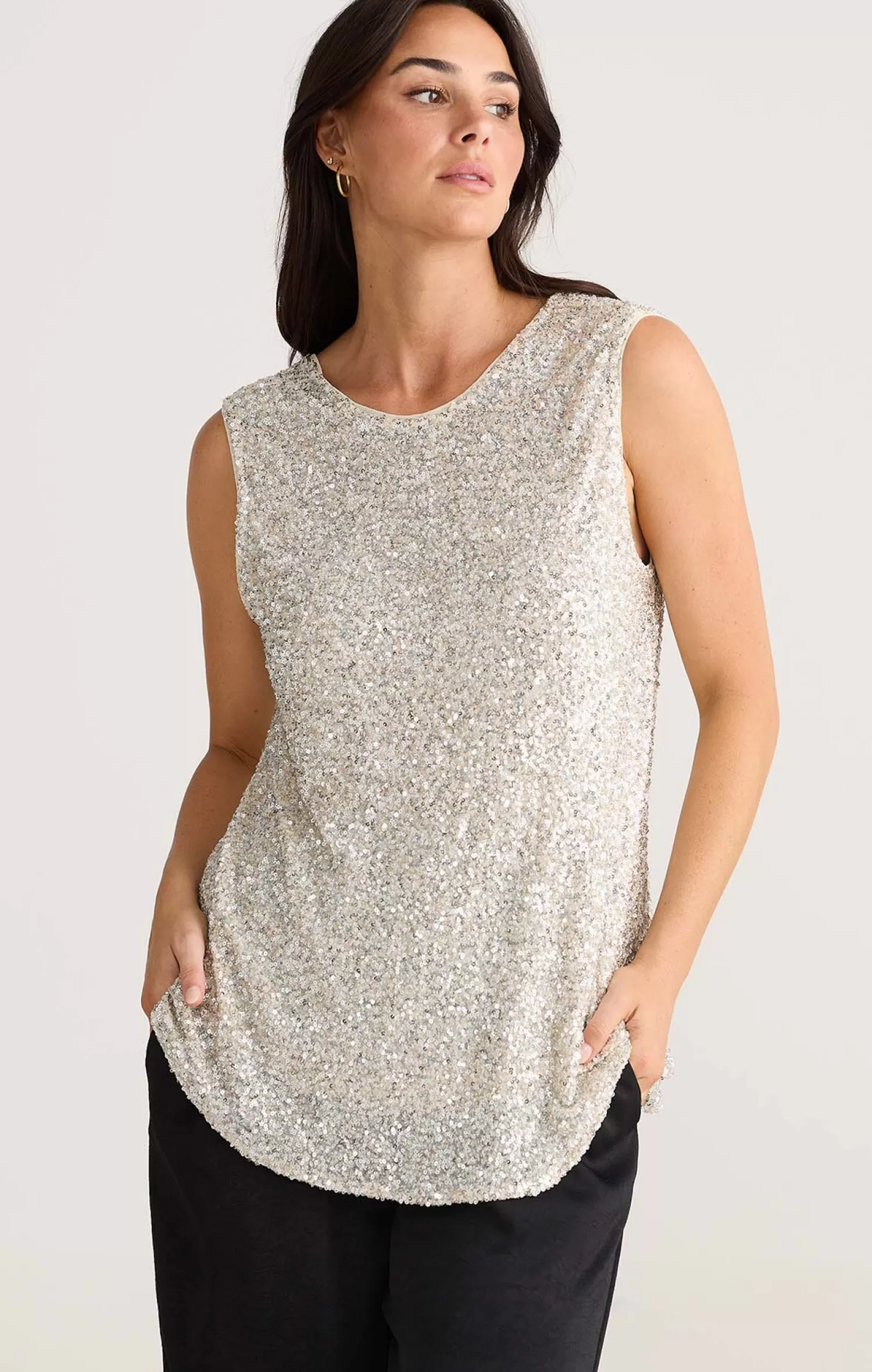 Brave and True SHOW STOPPER TOP IN SEQUIN