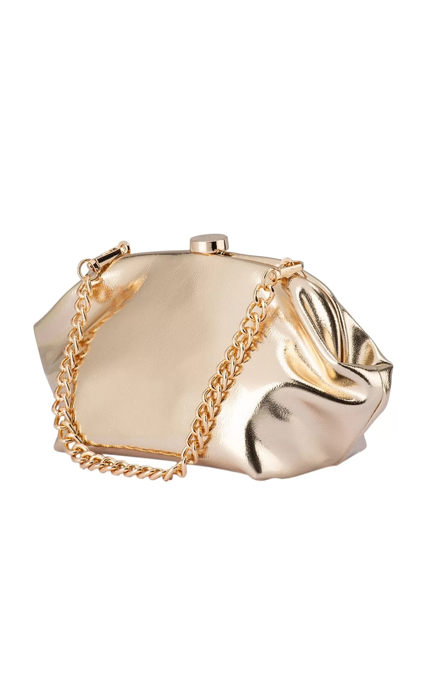 Olga Berg TALLY METALLIC CLUTCH IN