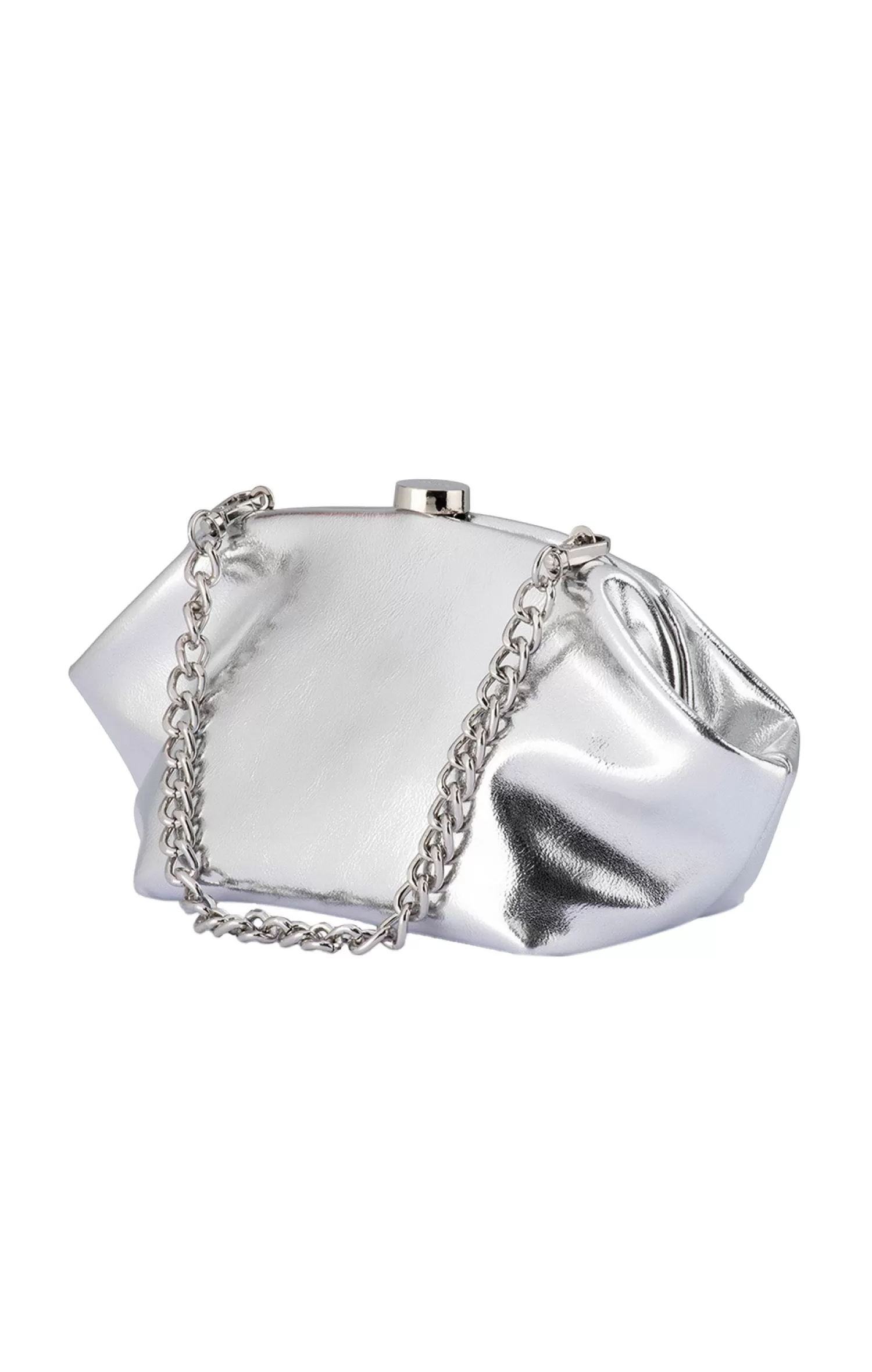 Olga Berg TALLY METALLIC CLUTCH IN