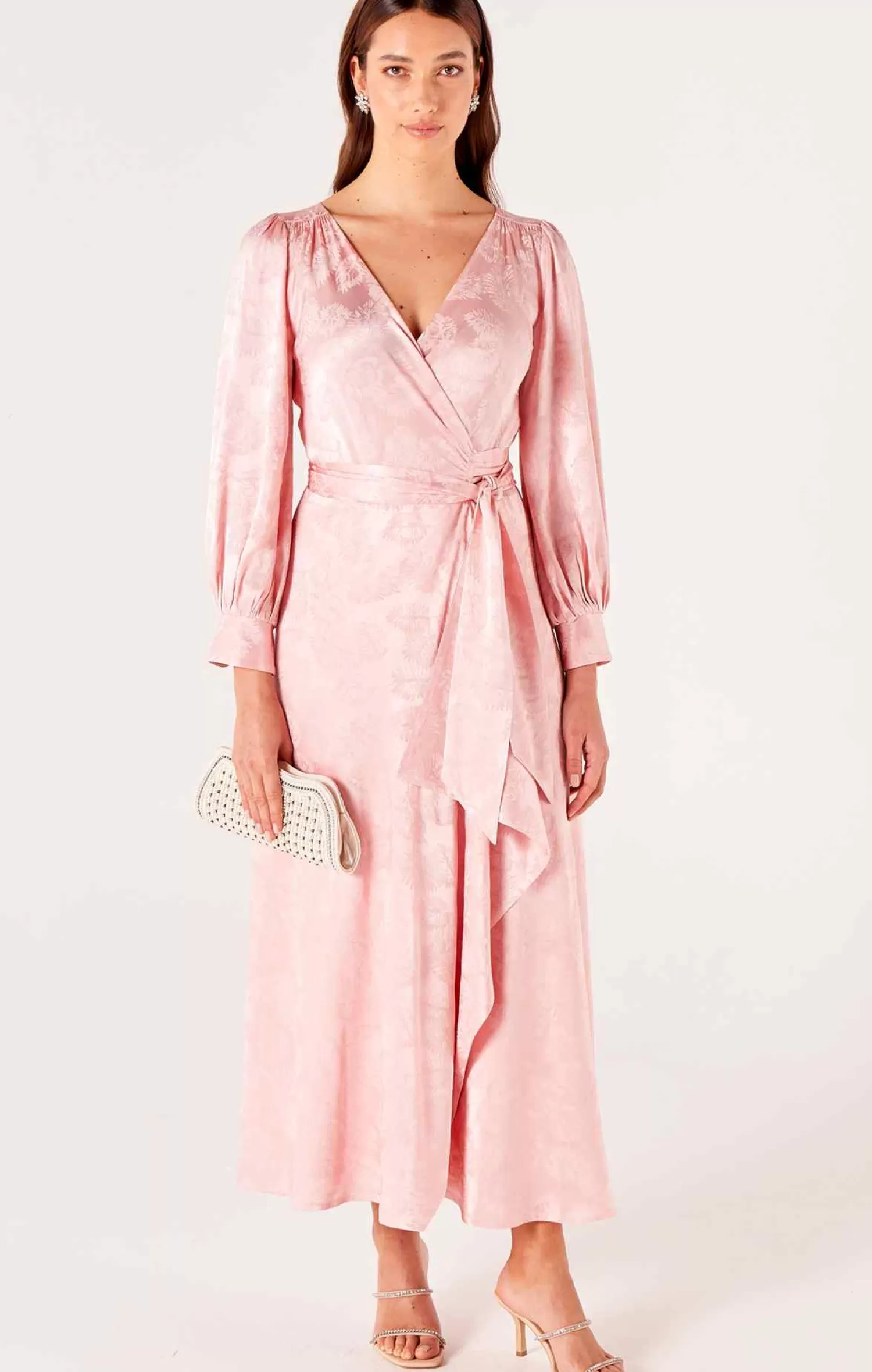 SACHA DRAKE VERSAILLES WRAP DRESS IN PINK